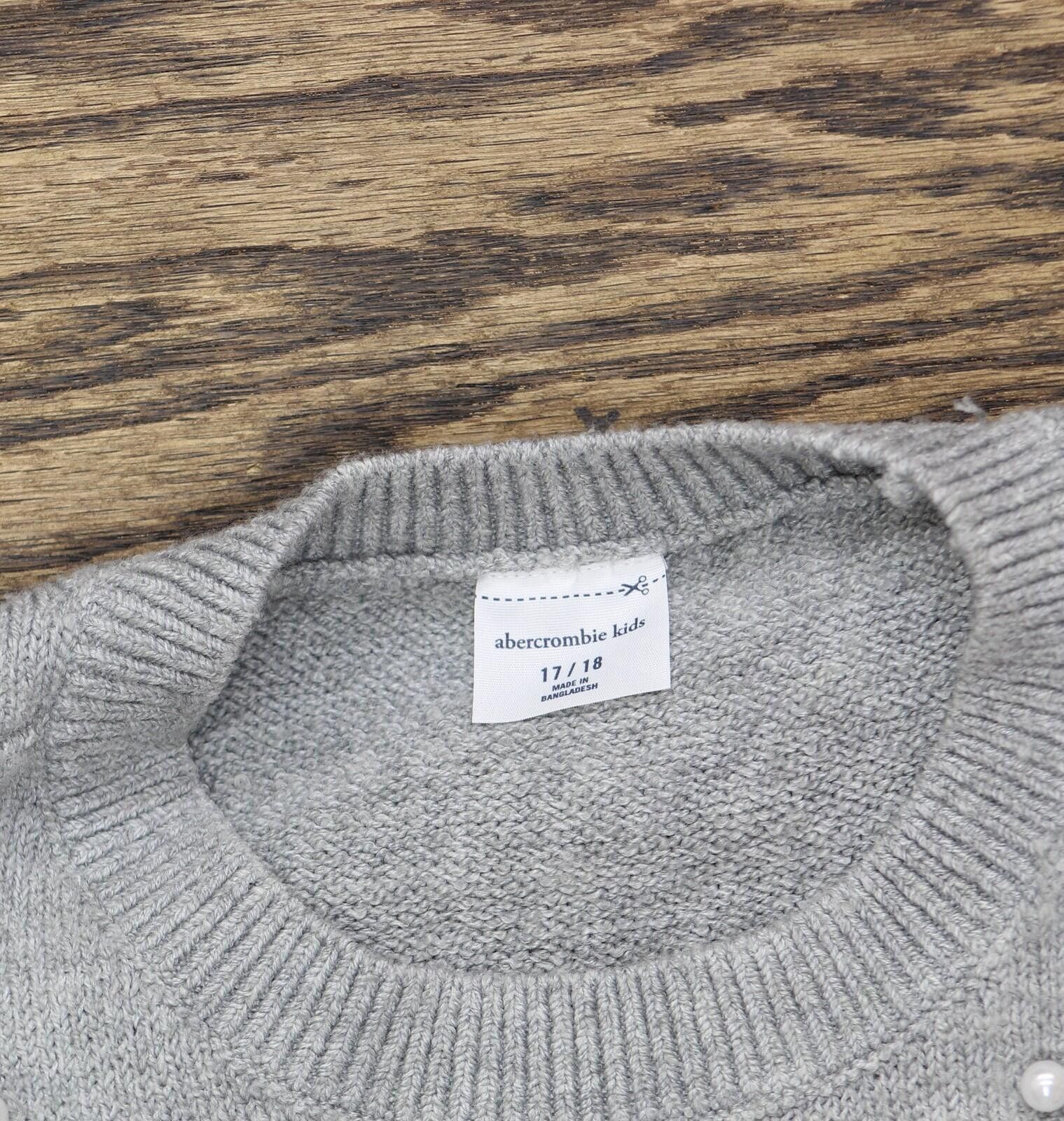 Other Abercrombie Girls Pearl Pullover Sweater 43ak32m Gray 17/18 Size US XXS / EU 40 - 4 Thumbnail