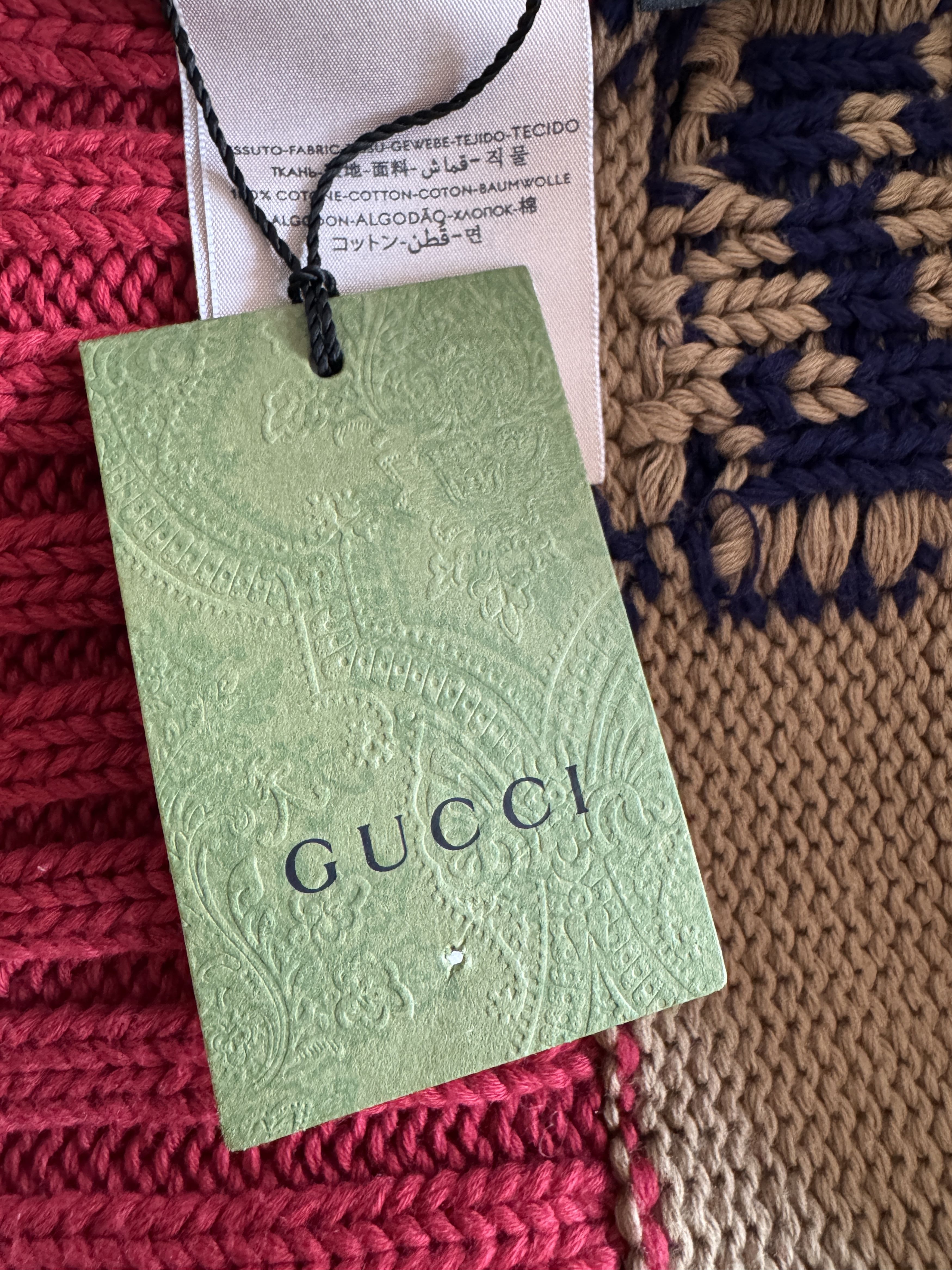 Gucci Beige/Red GG Beanie Size ONE SIZE - 10 Thumbnail