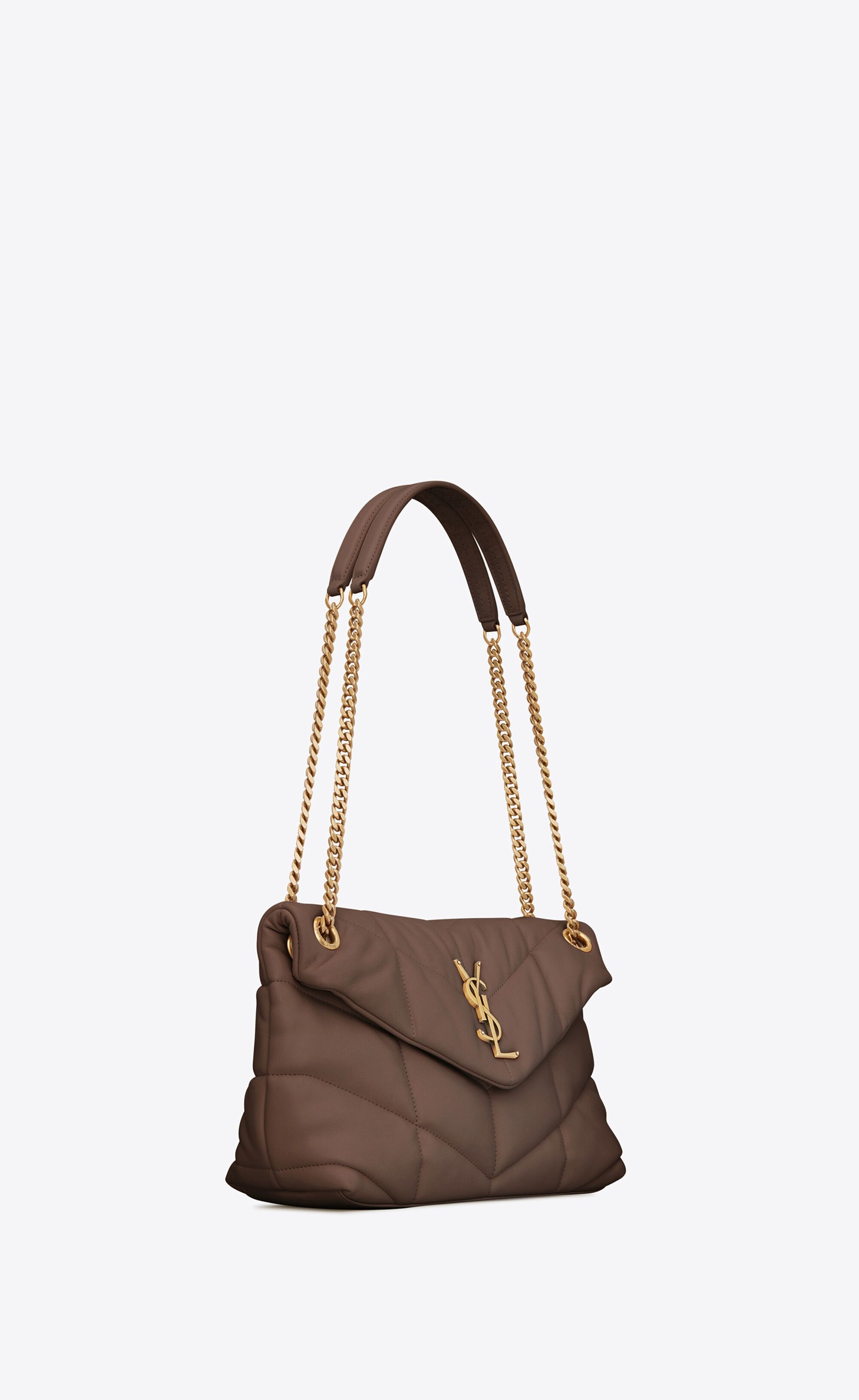 Saint Laurent Paris o1b1hav110225 Size: OS / Puffer Small Chain Bag Dark Ganache Size ONE SIZE - 5 Thumbnail