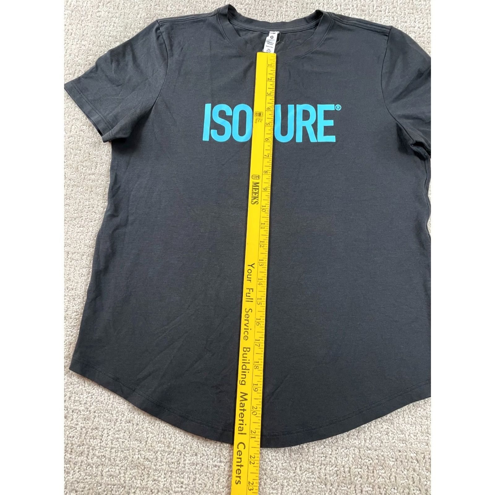 Lululemon Lululemon T Shirt Womens Size 4 Crew Short Sleeve Black Love Logo Pima Cotton ISOPURE Regular Activewear Running & Jogging Size S / US 4 / IT 40 - 2 Thumbnail