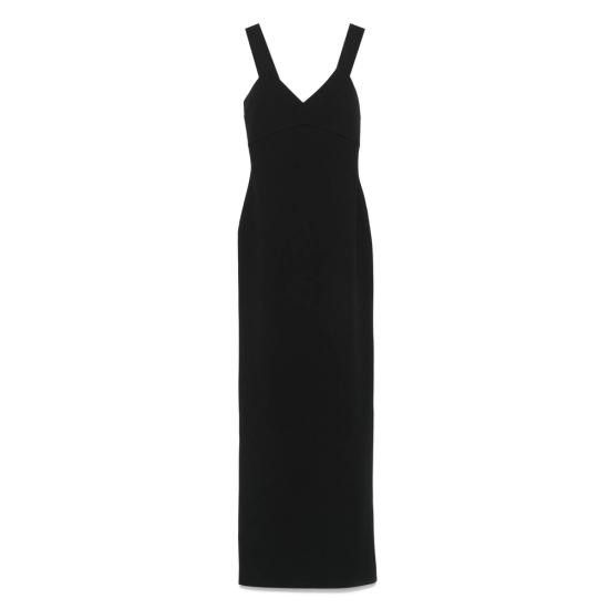ワンピース SOLACE LONDON Woman Dress Black OS44044 BLACK Solace London // Black One Shoulder Maxi Dress – VSP Consignment
