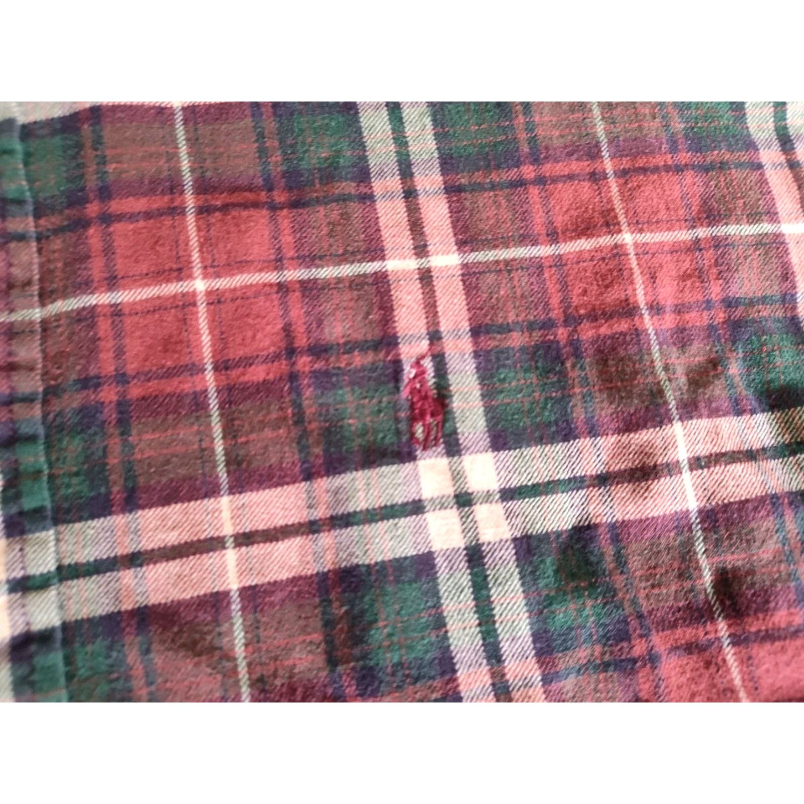 Polo Ralph Lauren VINTAGE Ralph Lauren Polo Shirt Men Long Sleeve Flannel Plaid Casual Fall Winter Blue Red Green UK38 Size US L / EU 52-54 / 3 - 5 Thumbnail