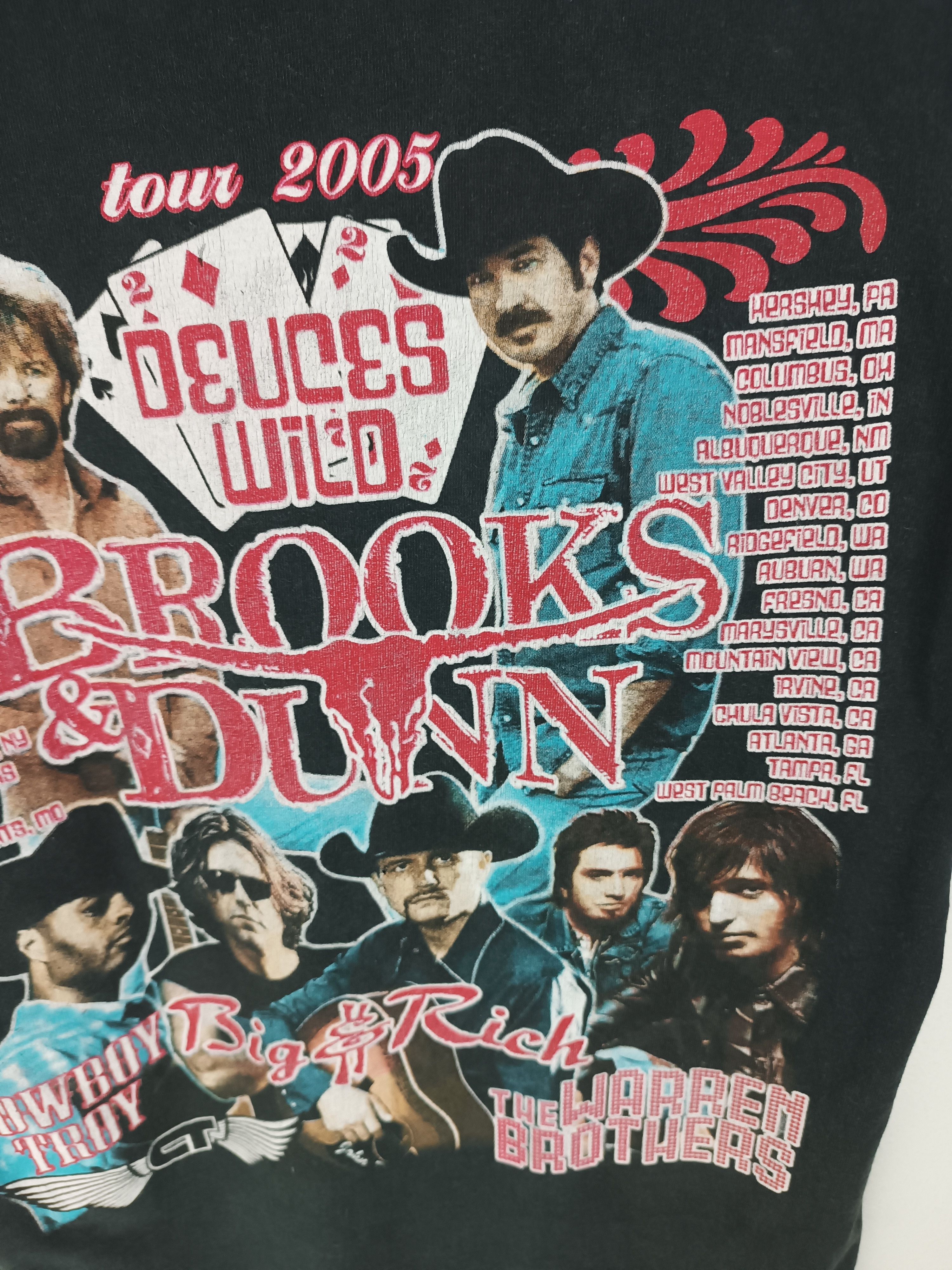 Band Tees VINTAGE 2005 BROOKS & DUNN DEUCES WILD TOUR cowboy country Size US L / EU 52-54 / 3 - 19 Thumbnail