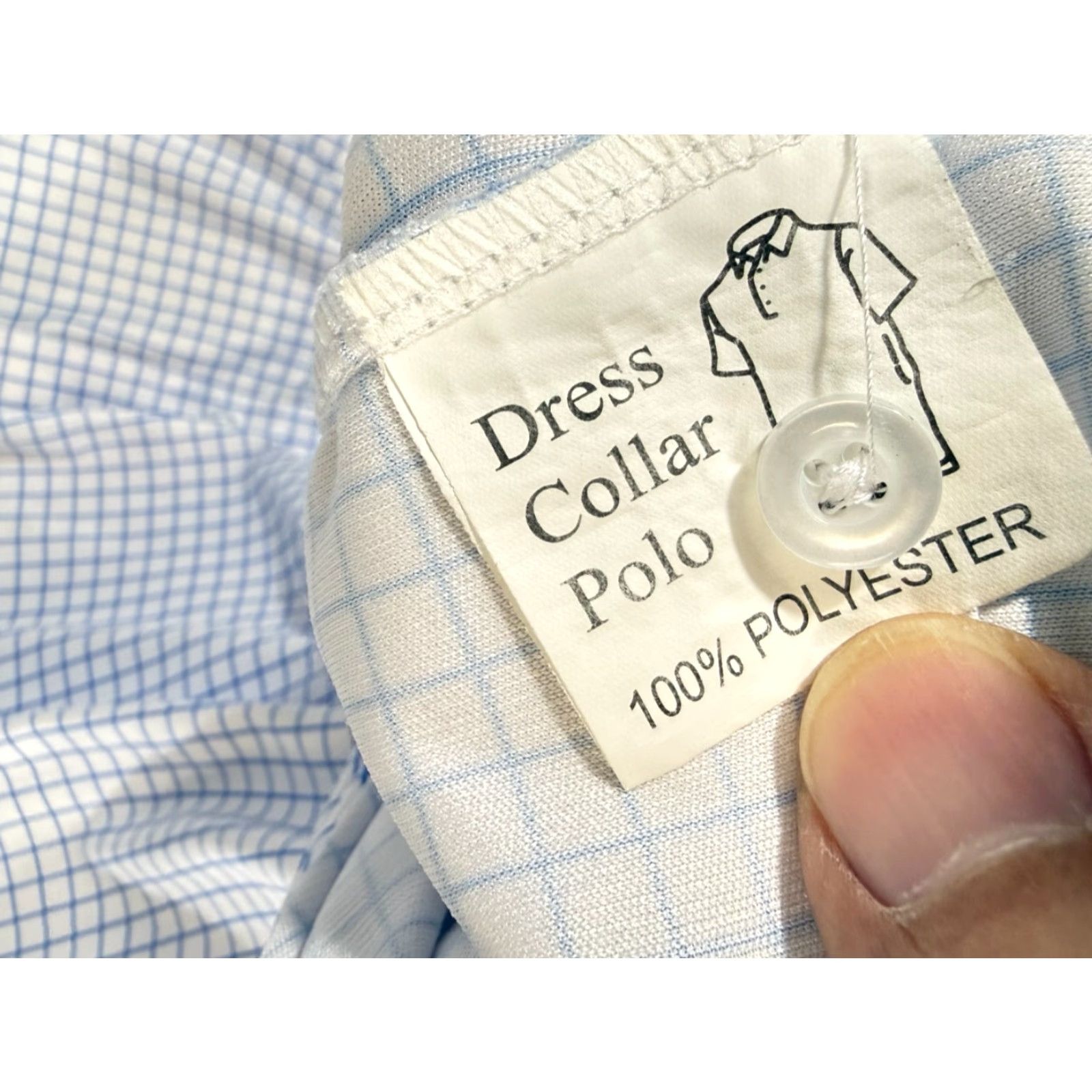 Vintage Collars & Co Shirt Mens XL Blue White Check Dress Collar Polo Short Sleeve Size US XL / EU 56 / 4 - 6 Thumbnail