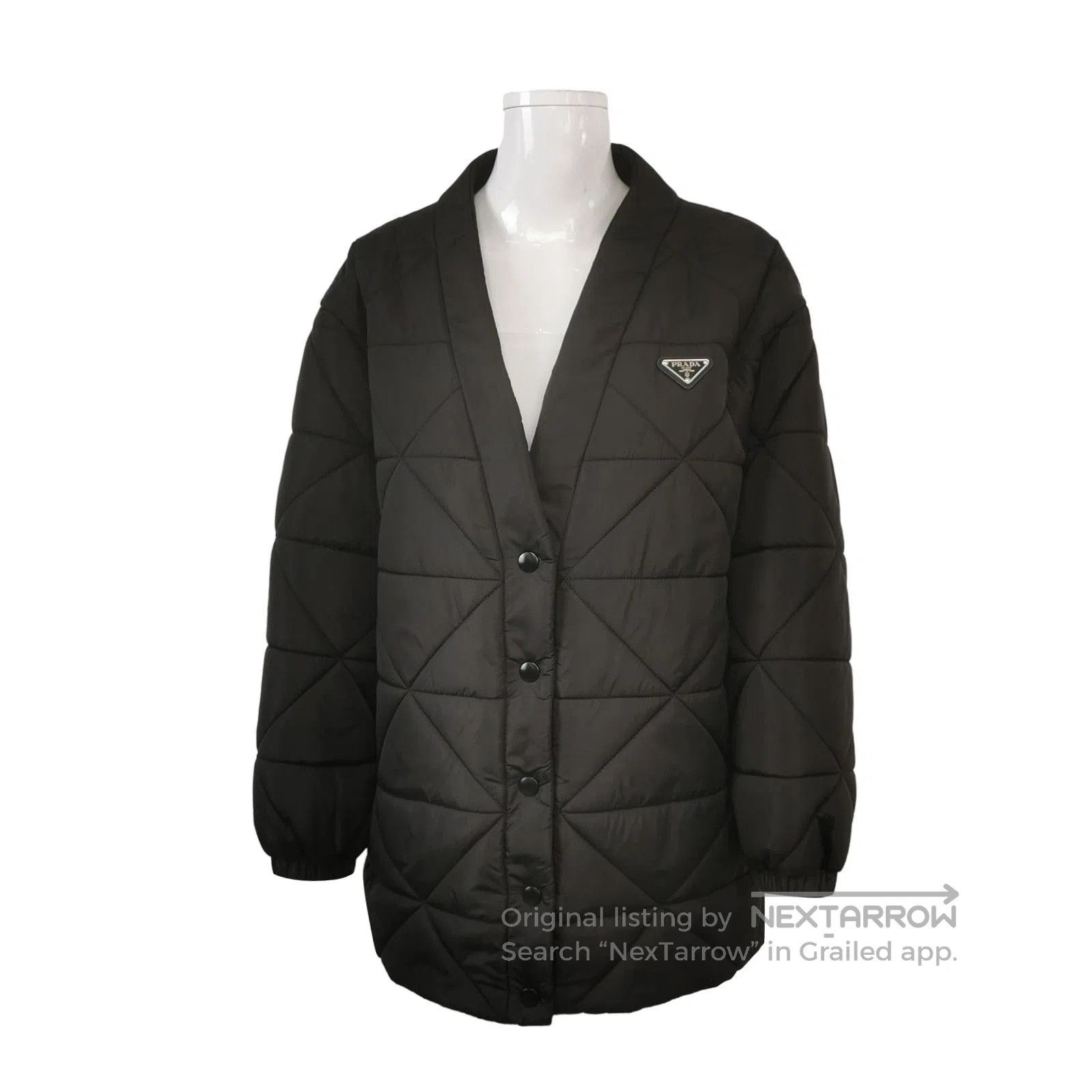 Prada Prada Quilted V-Neck Long Sleeve Cotton Jacket . Size US L / EU 52-54 / 3 - 1 Thumbnail