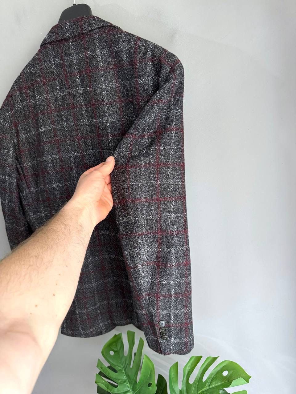 L.B.M. 1911 L.B.M. 1911 Dark Grey Wool/Cotton/Cashmere Men's Blazer 52 R Size 52R - 18 Thumbnail