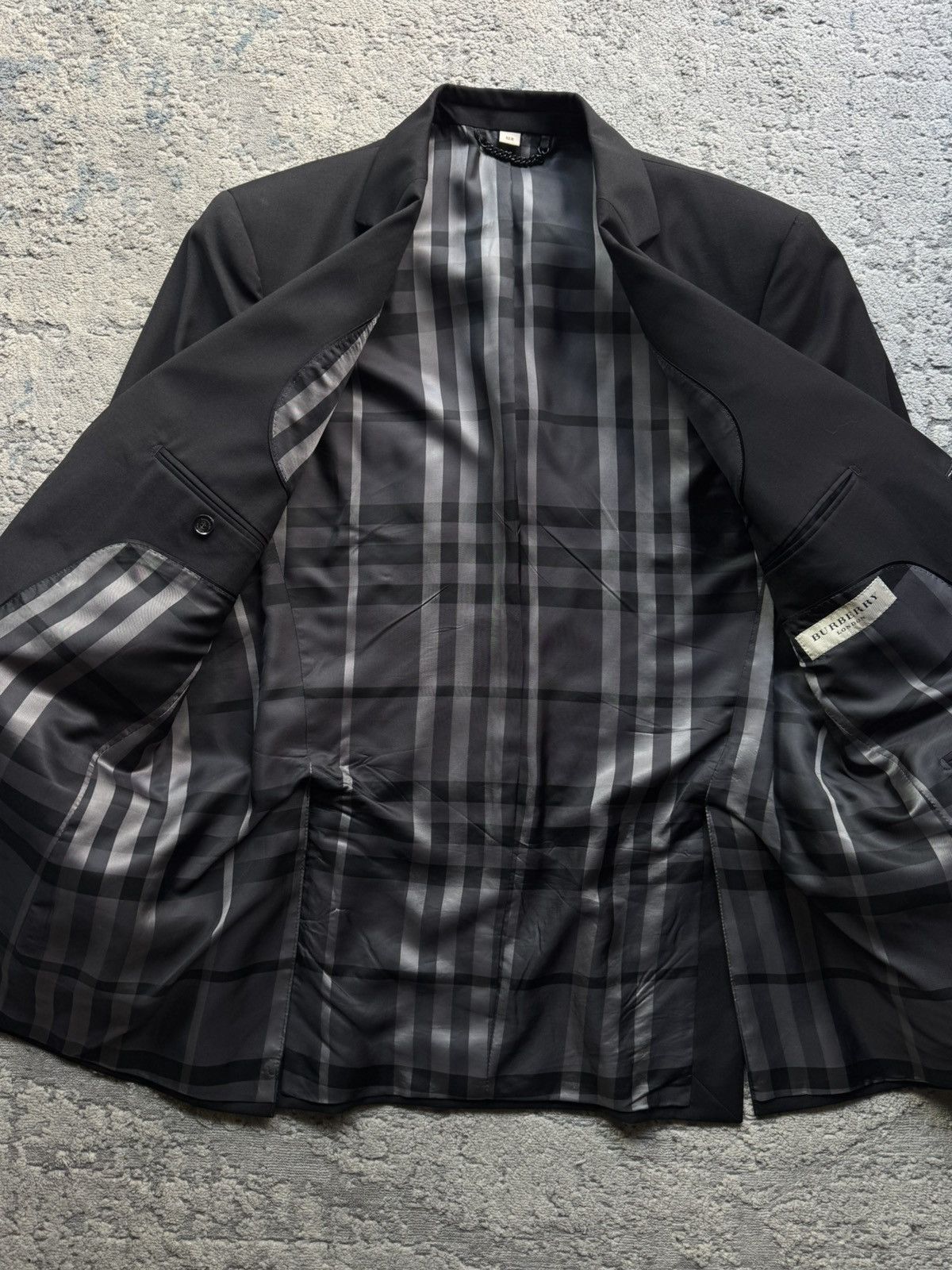 Burberry Burberry Black Wool Blazer Jacket Size 52R Size 52R - 3 Thumbnail