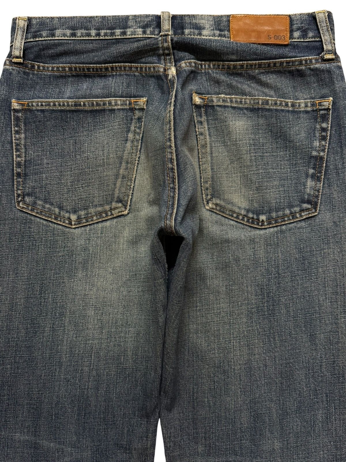 Uniqlo Vintage Y2K Japan Uniqlo Blue Faded Wash Distress Wide Leg Size US 30 / EU 46 - 4 Thumbnail