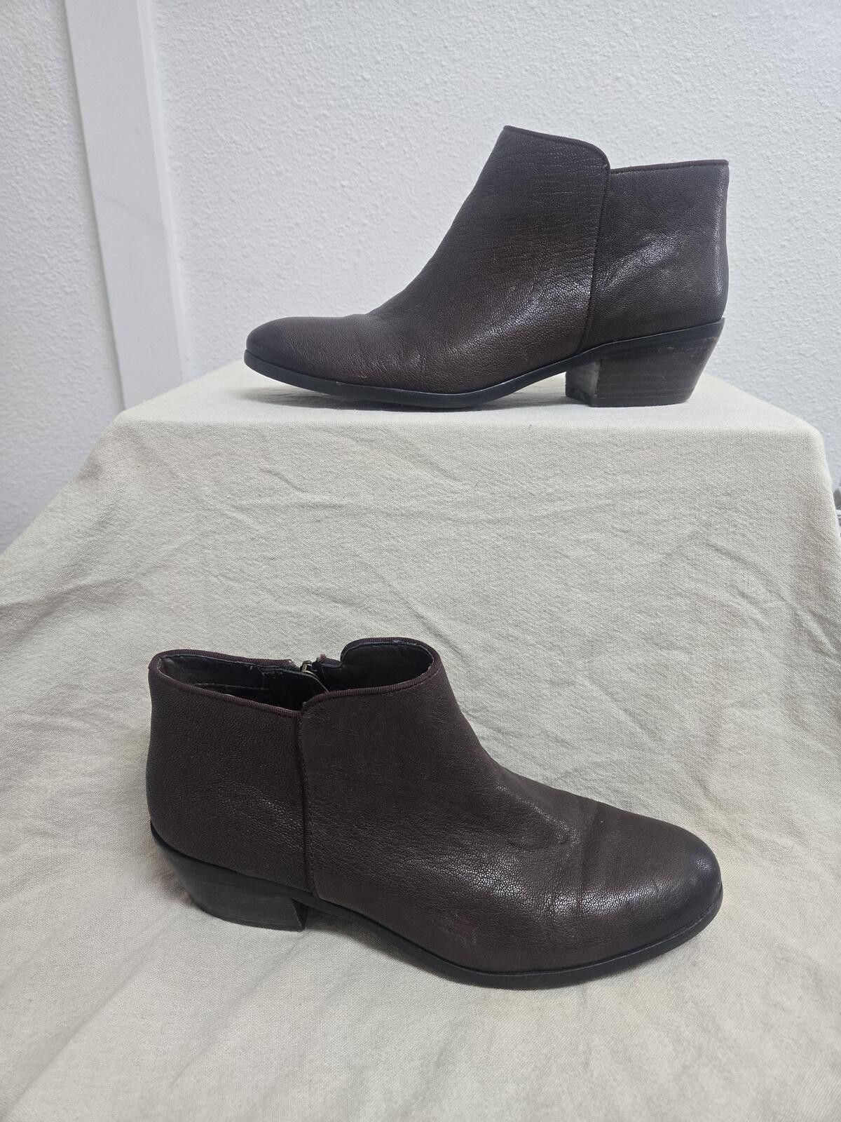 Other Sam Edelman Leather Ankle Booties Brown Sz 12 Low Block Heel Size US 12 / IT 42 - 2 Thumbnail
