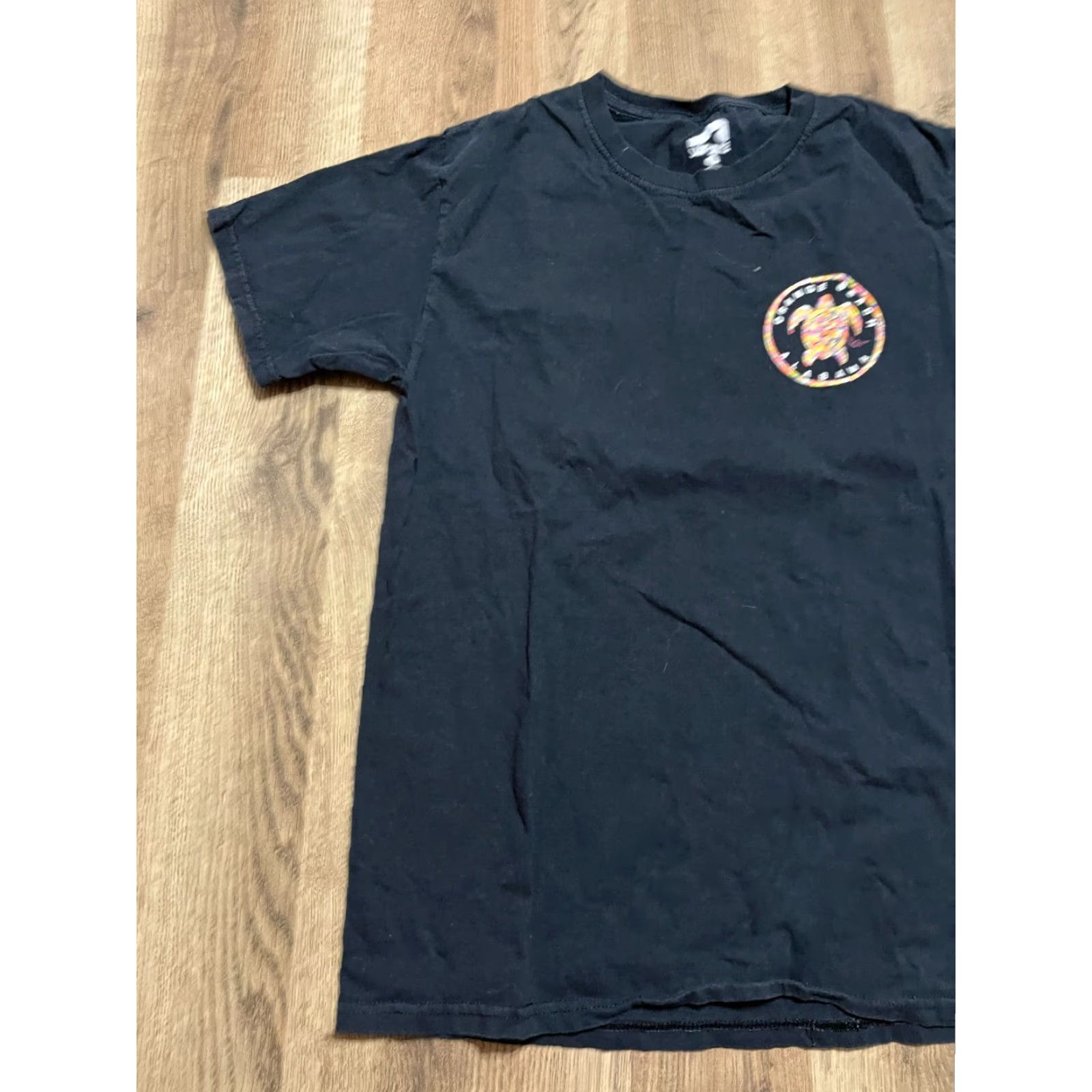 Vintage Surf Style Shirt Women's Small Black Orange Beach Alabama Beach Casual T-Shirt Size S / US 4 / IT 40 - 3 Thumbnail