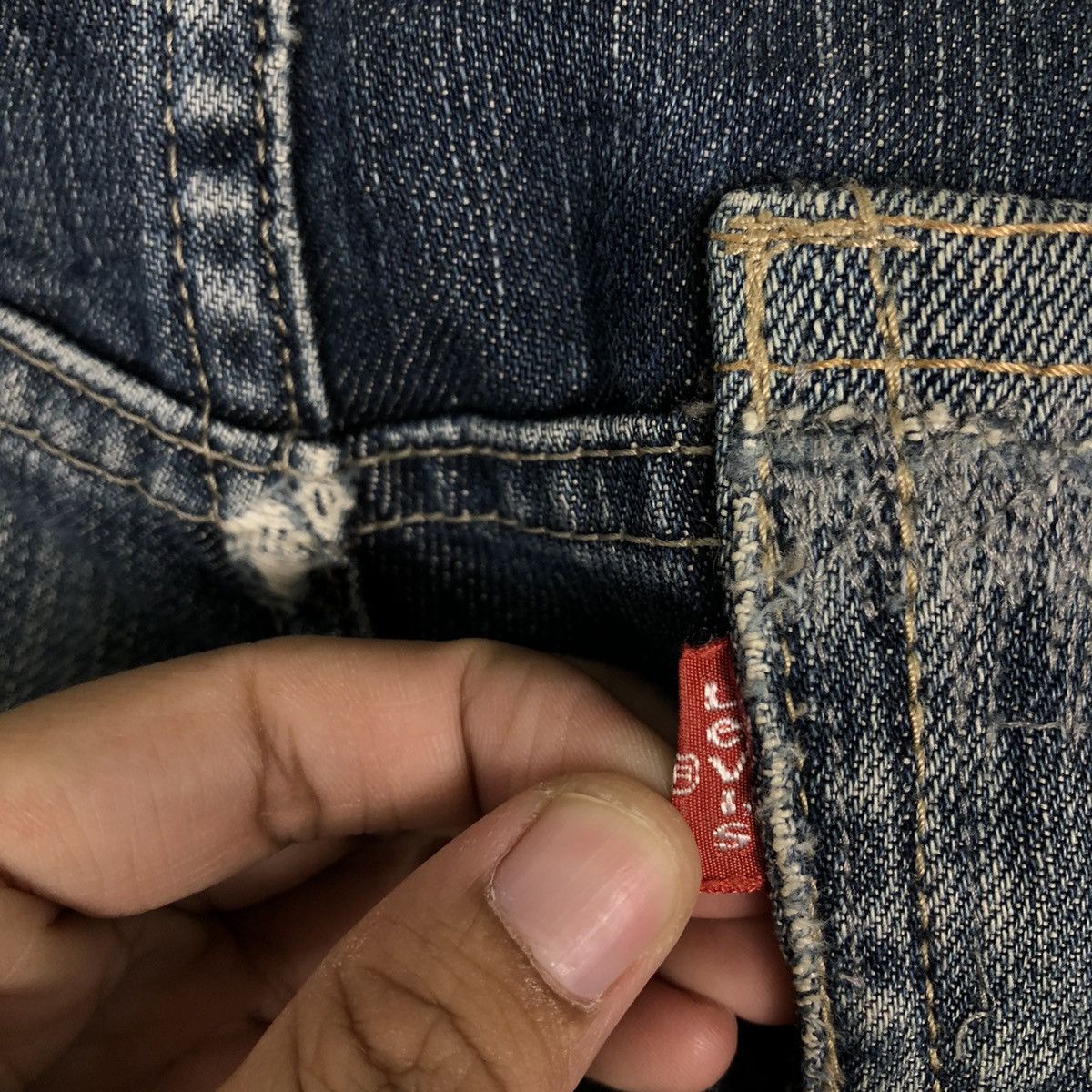 Levi's 🔥90’s Rare Distressed Denim Jeans Levi’s Kanye Design Size US 34 / EU 50 - 14 Thumbnail