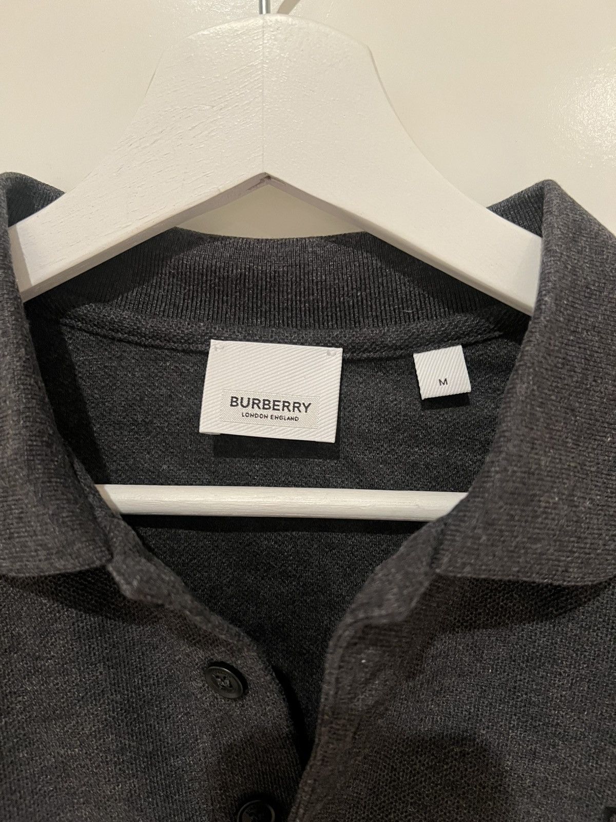 Burberry Burberry Logo B Polo Charcoal Grey Size US M / EU 48-50 / 2 - 3 Thumbnail