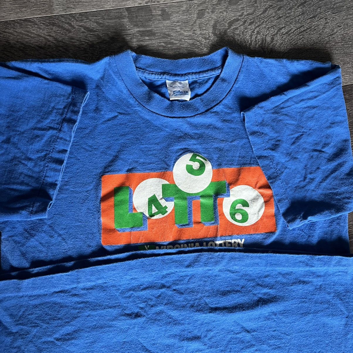 Vintage Vintage 90s Lotto Virginia Lottery Salem Sportswear T Shirt Size US M / EU 48-50 / 2 - 6 Thumbnail