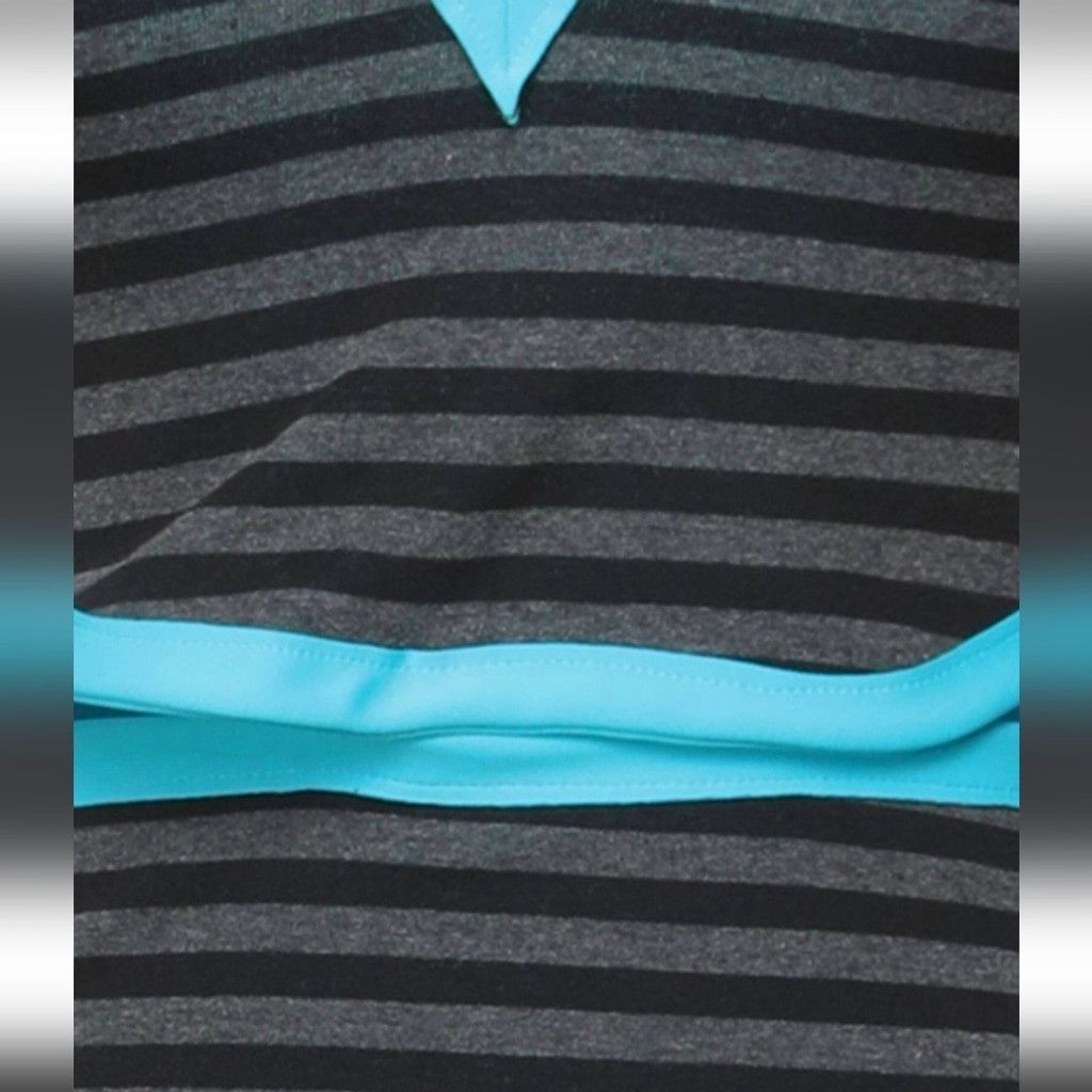Frankie Morello Frankie Morello Black and Blue Bodycon Dress V-Neck Size XS / US 0-2 / IT 36-38 - 4 Thumbnail