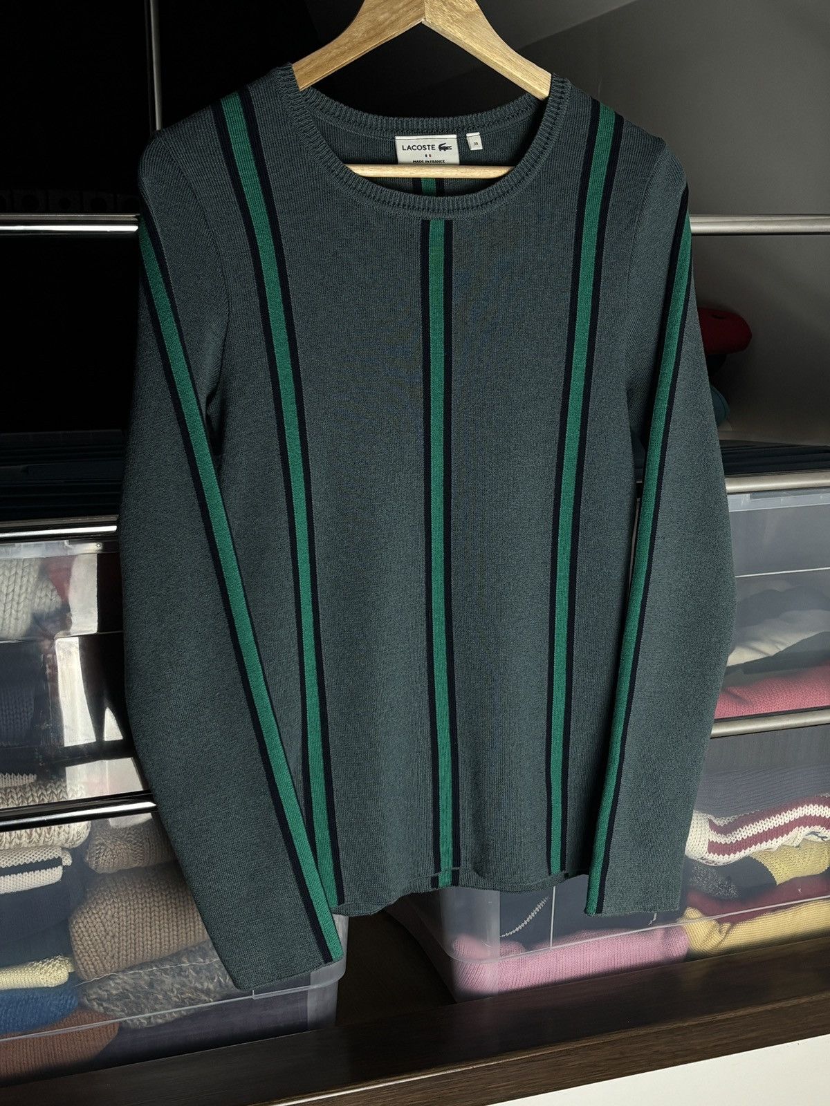 Lacoste Lacoste Knit Wool Cotton Striped Vintage Sweater Size S / US 4 / IT 40 - 2 Thumbnail
