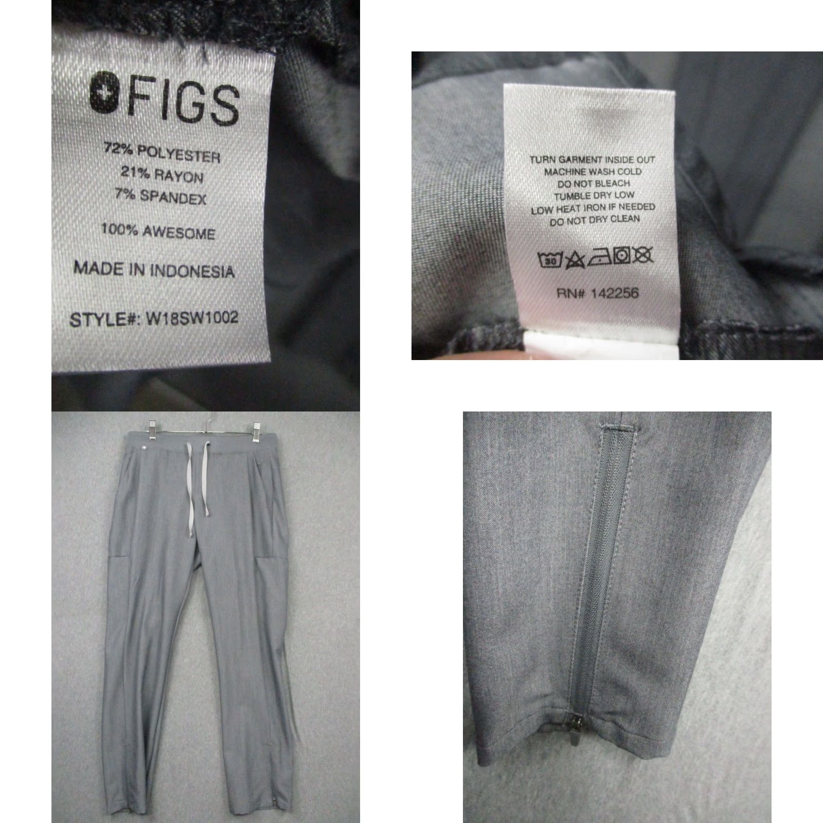 Vintage Figs Technical Collection Set Medium Gray Cargo Top Bottoms 2 Piece Unisex M Gray 2 Piece Set Size US M / EU 48-50 / 2 - 8 Thumbnail