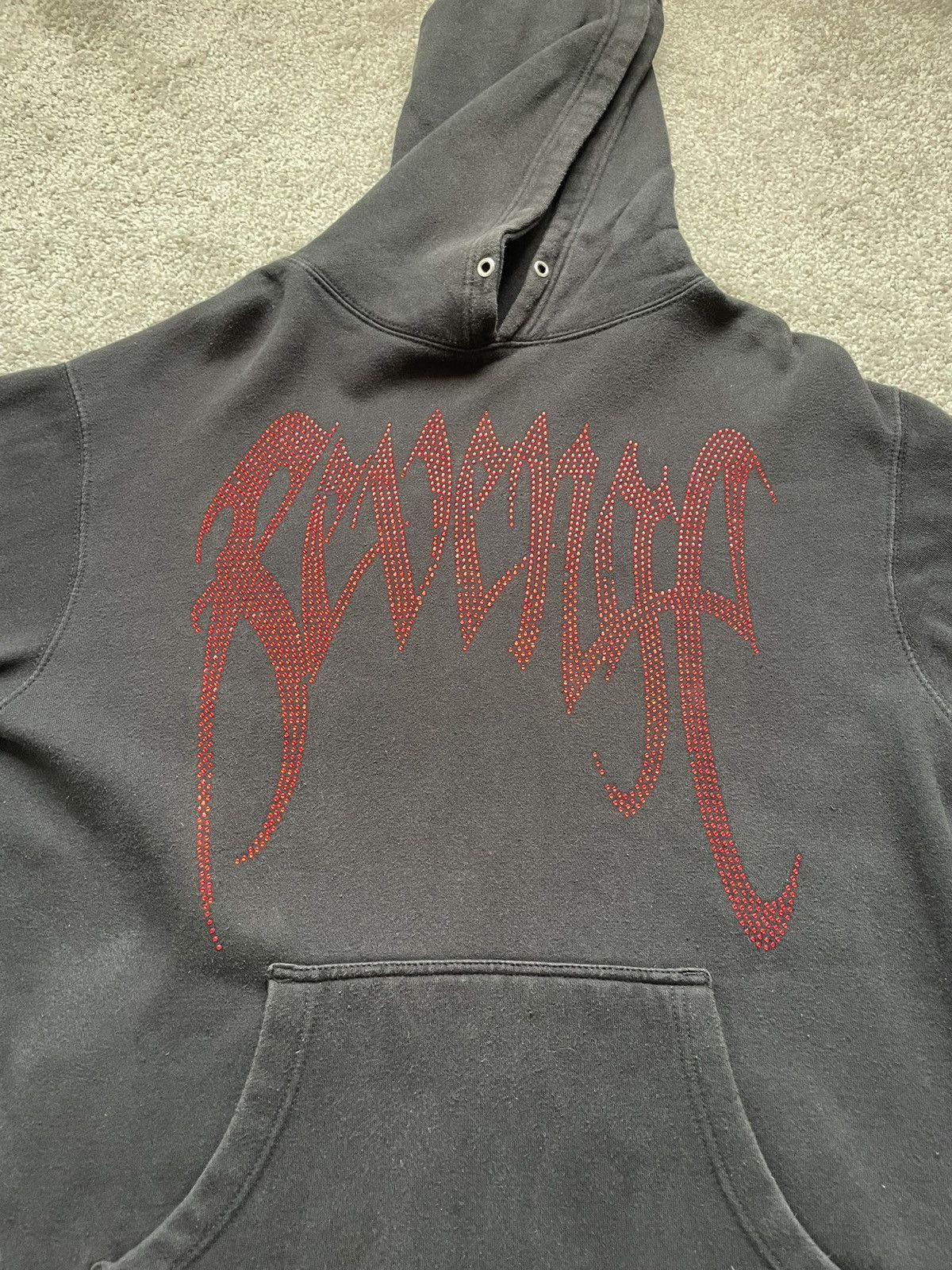 Revenge Very Rare Rhinestone Collab Hoodie Size US M / EU 48-50 / 2 - 2 Thumbnail