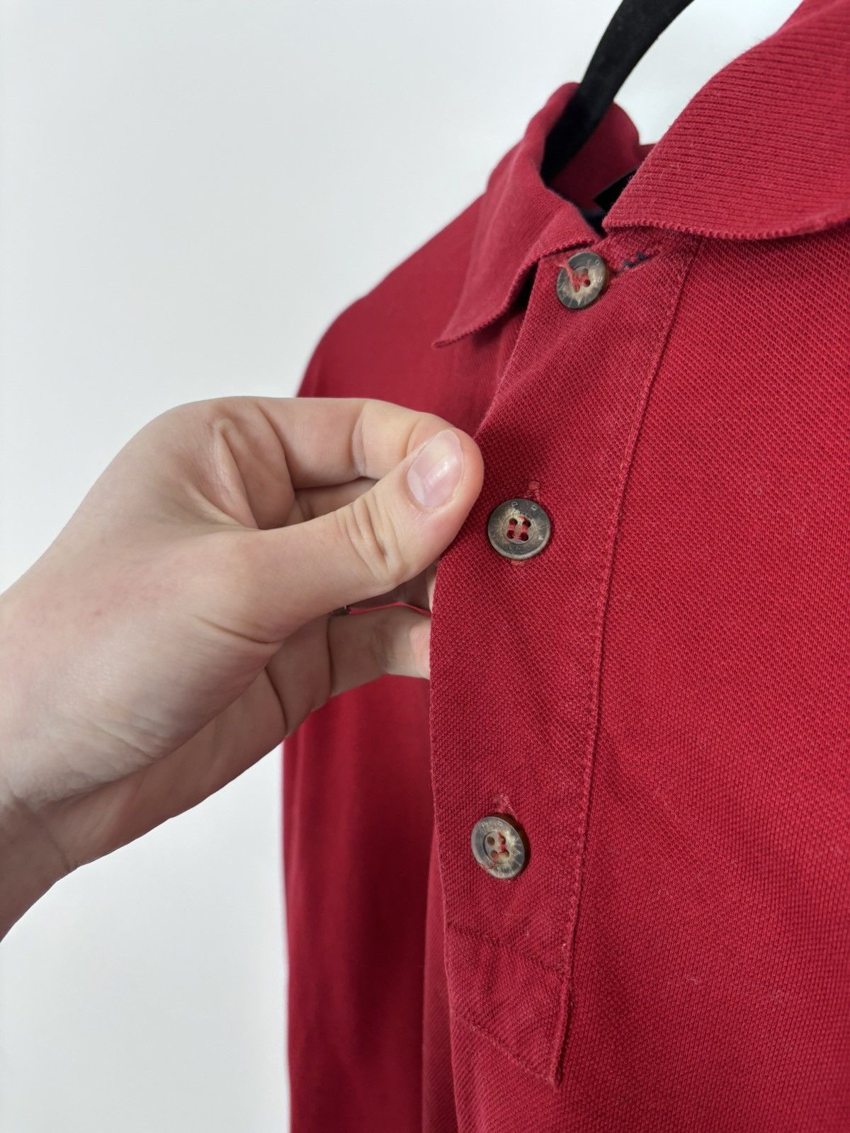 Valentino Valentino Sport Vintage Men’s Red Long Sleeve Polo Shirt Size US M / EU 48-50 / 2 - 7 Thumbnail