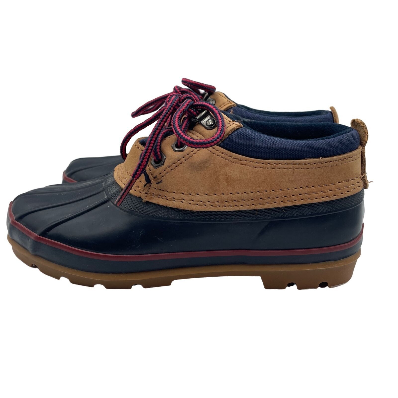 Lands' End Lands End Rubber Duck Boots Lace Up Green Tan Waterproof 7 Size US 7 / IT 37 - 3 Thumbnail