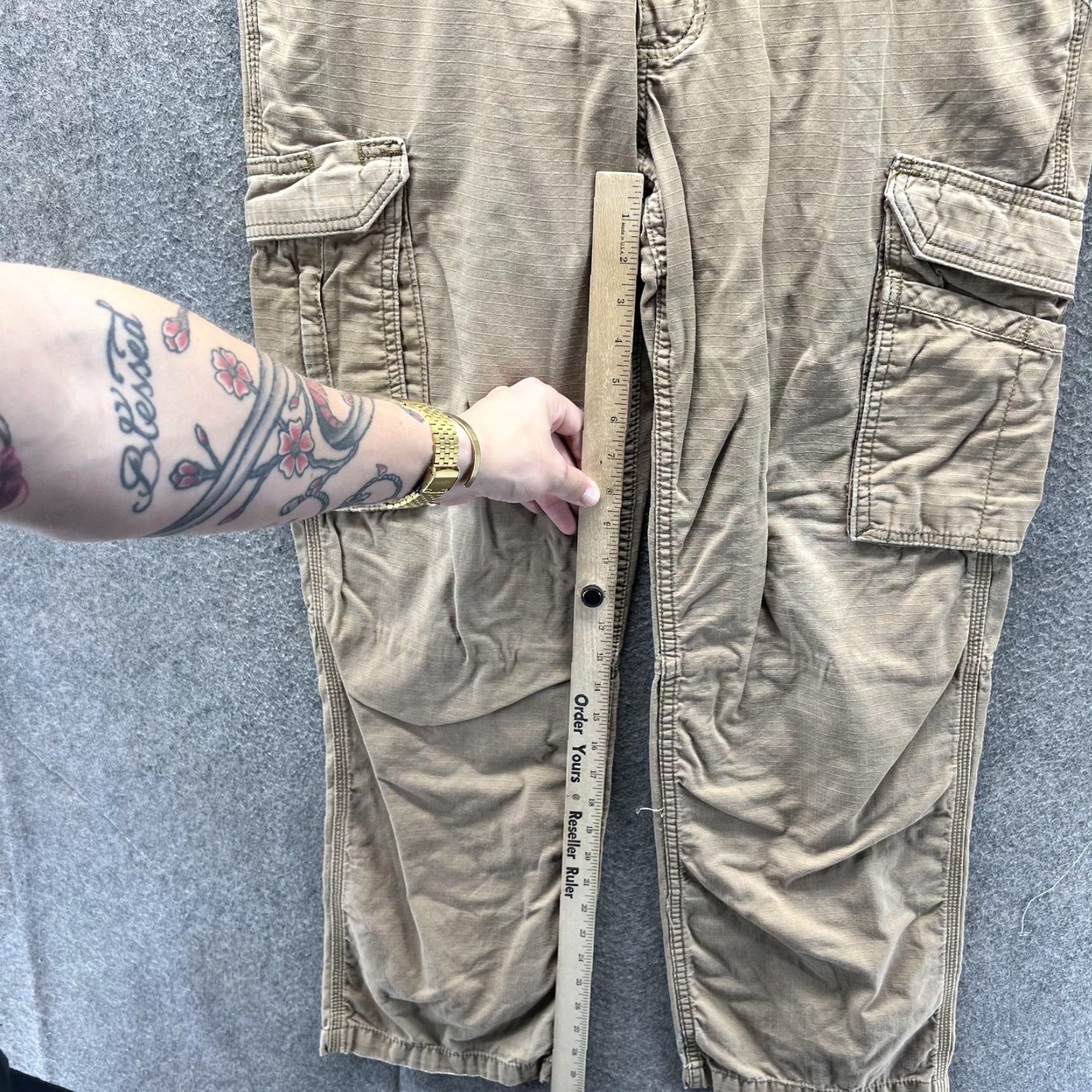Carhartt Carhartt Force Cargo Pants Mens 34x32 Beige Relaxed Fit Workwear Utility Ripstop Pants Size US 34 / EU 50 - 7 Thumbnail
