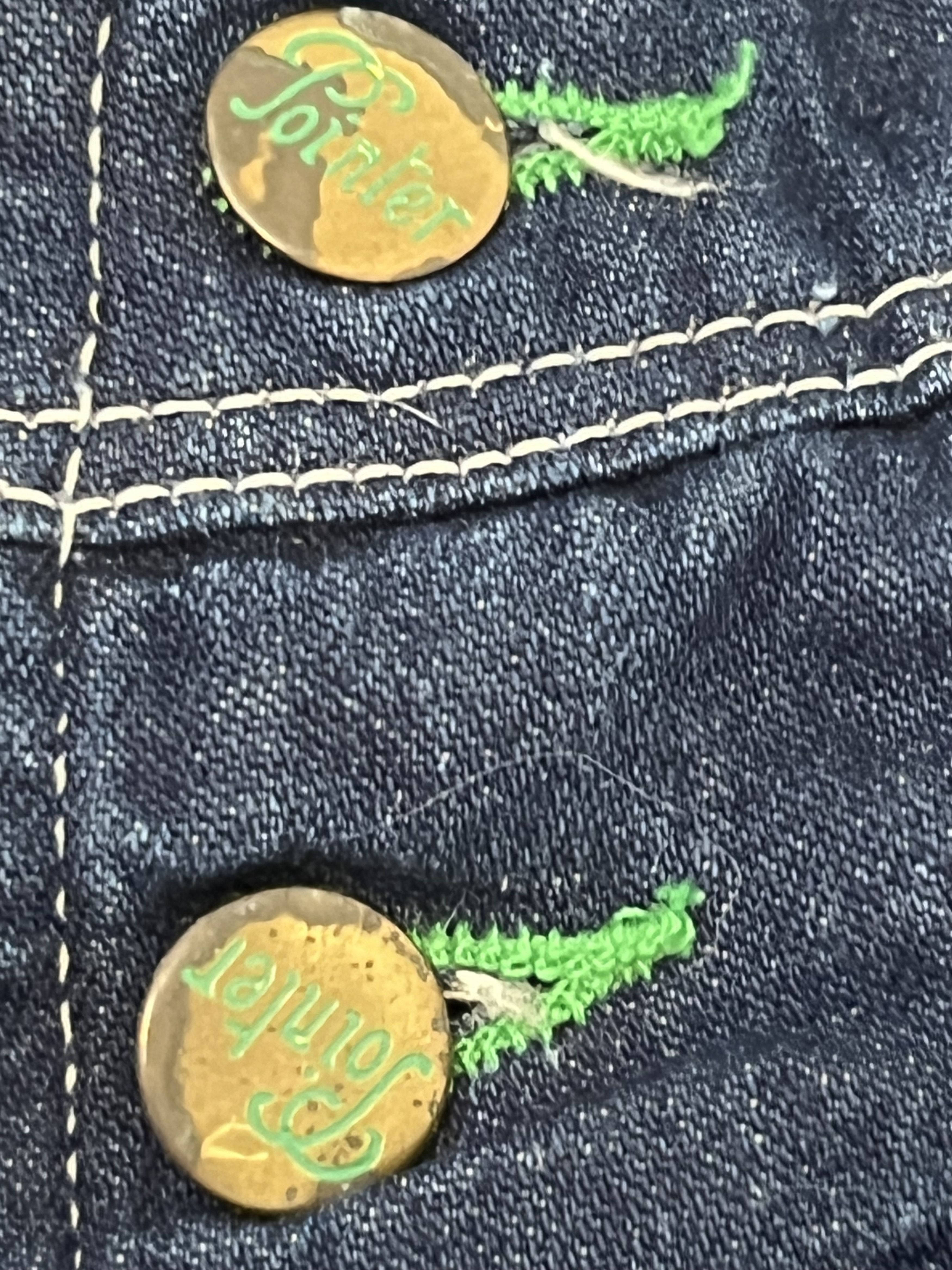 Pointer × Vintage Vintage Pointer Brand Overalls with Green Stitching Size US 28 / EU 44 - 7 Thumbnail