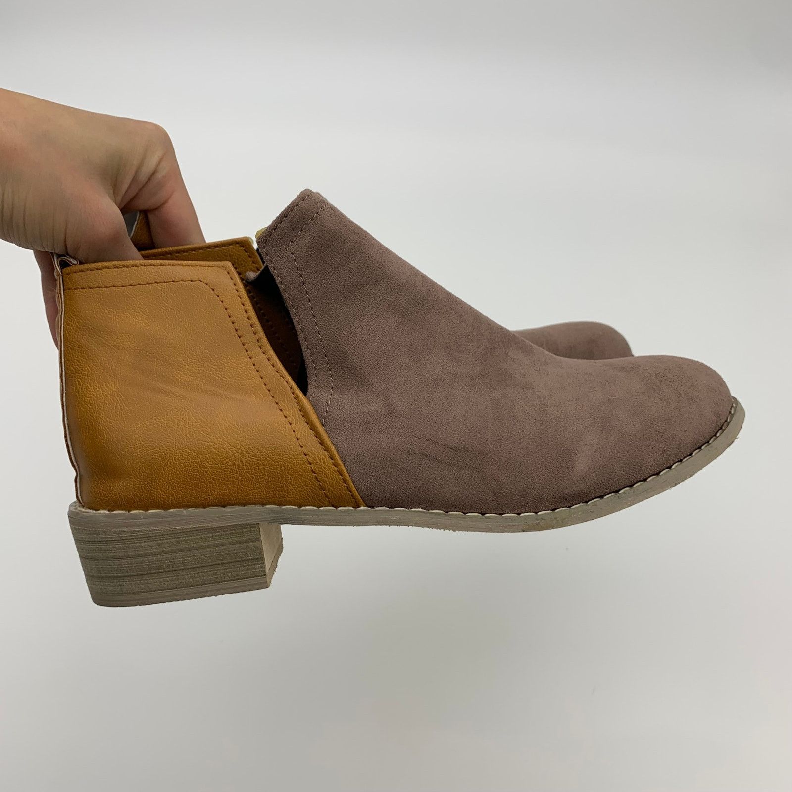 Other Ankle Boots Womens Size 8.5 Khaki & Brown Matte-Contrast Size US 8.5 / IT 38.5 - 2 Thumbnail