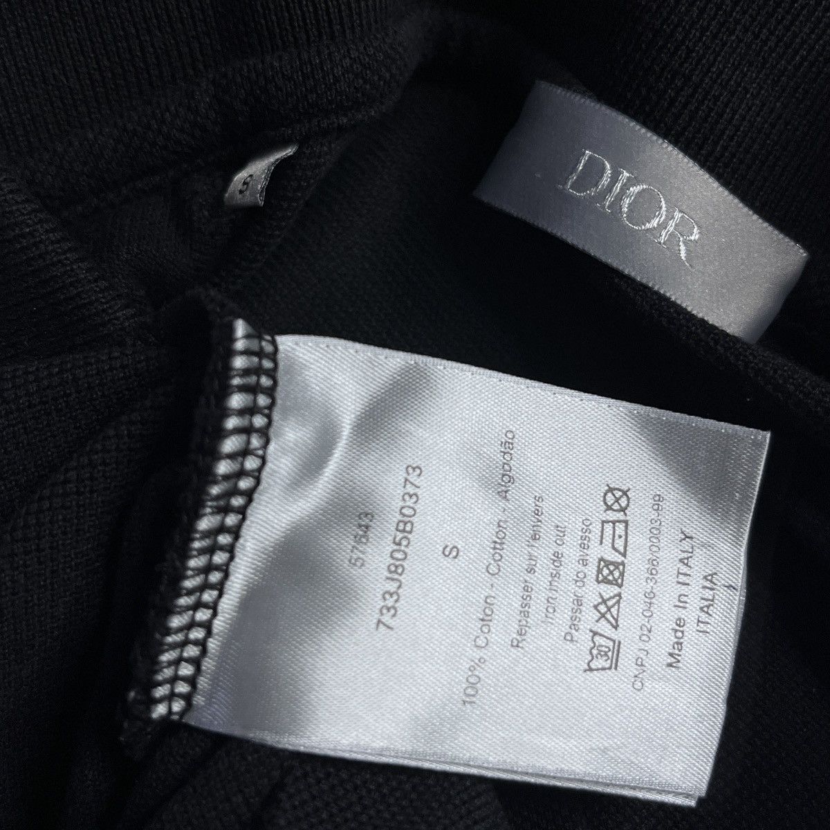 Dior Dior Black Cotton Piqué Polo Shirt with Bee Embroidery Size US S / EU 44-46 / 1 - 5 Thumbnail