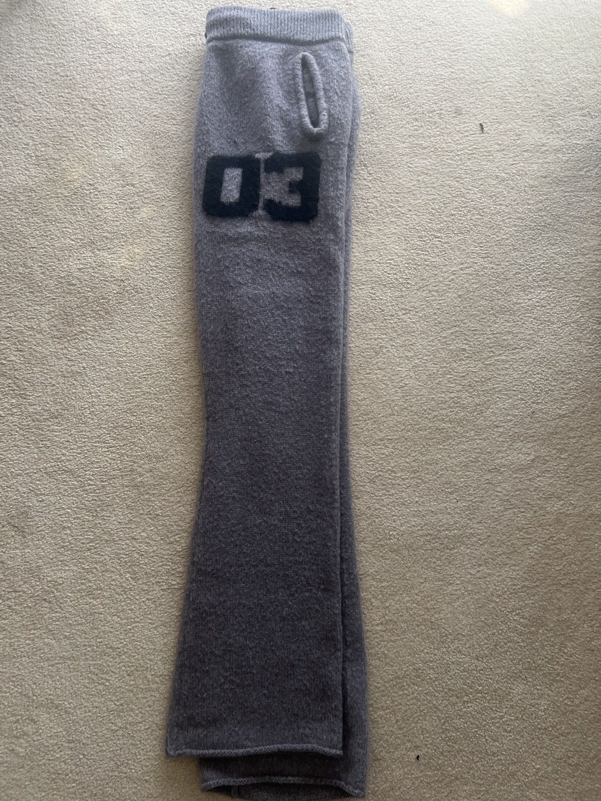 image of End Of Days 03 Mohair Sweatpants in Grey, Men's (Size 38)