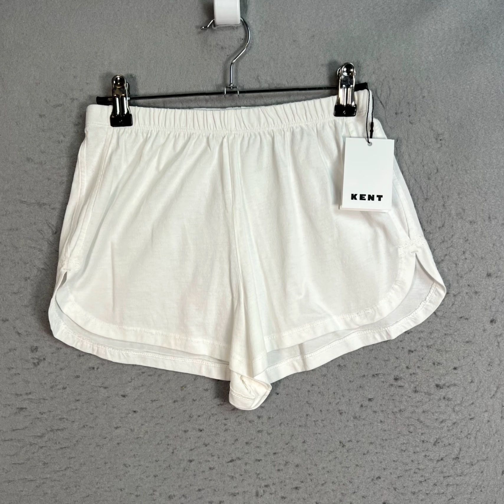Vintage Kent Womens Small White Organic Cotton Lounge Shorts Lightweight Fabric Shirt? Size 28" / US 6 / IT 42 - 2 Thumbnail