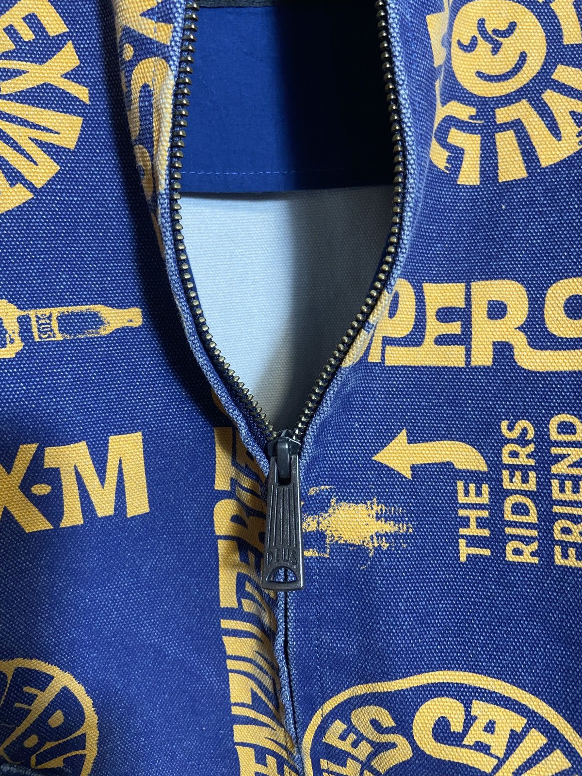 Deus Ex Machina Moto Printed Navy Canvas Jacket Size US S / EU 44-46 / 1 - 3 Thumbnail
