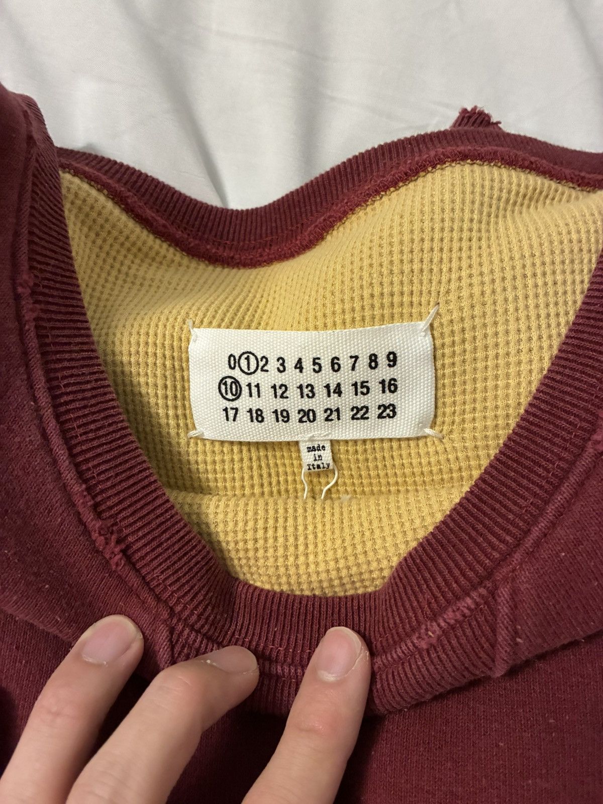 Maison Margiela Margiela Burgundy Sweatshirt Size US L / EU 52-54 / 3 - 2 Thumbnail