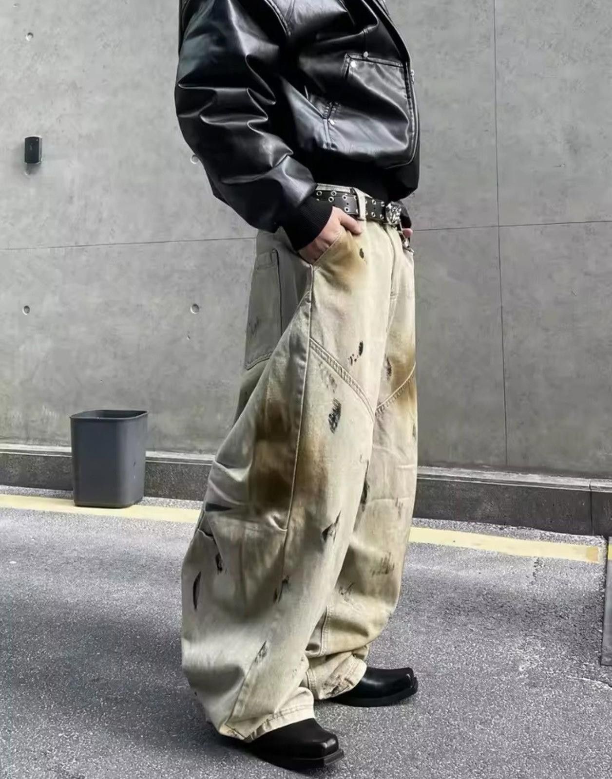 Vintage Distressed Wide Leg Cargo Pants Size US 32 / EU 48 - 4 Thumbnail
