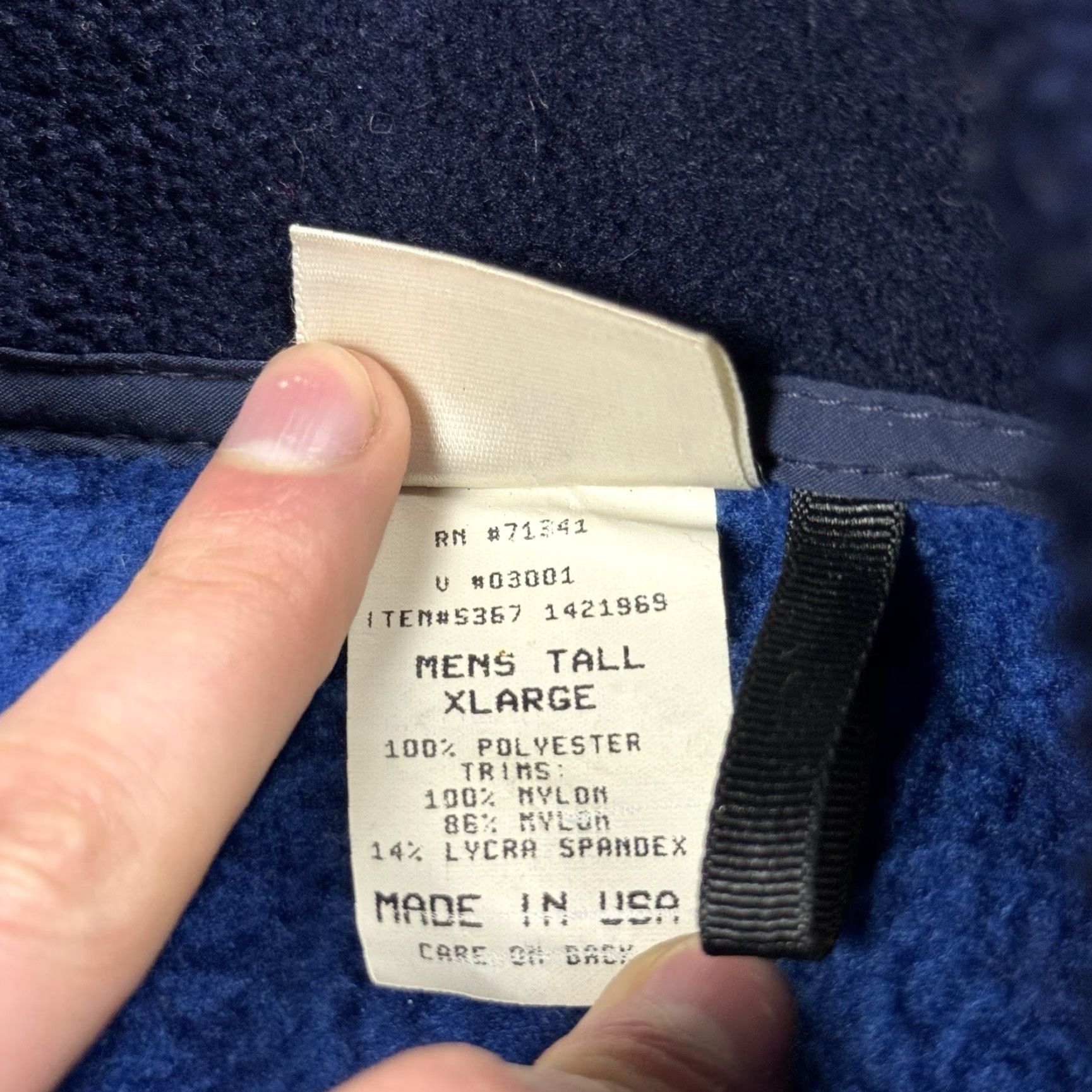 Vintage VINTAGE LL BEAN MENS PULLOVER 1/2 ZIP DEEP PILE SHERPA FLEECE BLUE OUTDOOR XLT 90S Size US XL / EU 56 / 4 - 5 Thumbnail