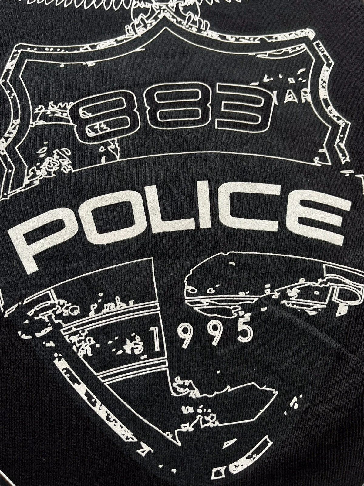 Other Police 883 Y2K Fashion Luxury 2000s Black White T-Shirt Size US XL / EU 56 / 4 - 3 Thumbnail