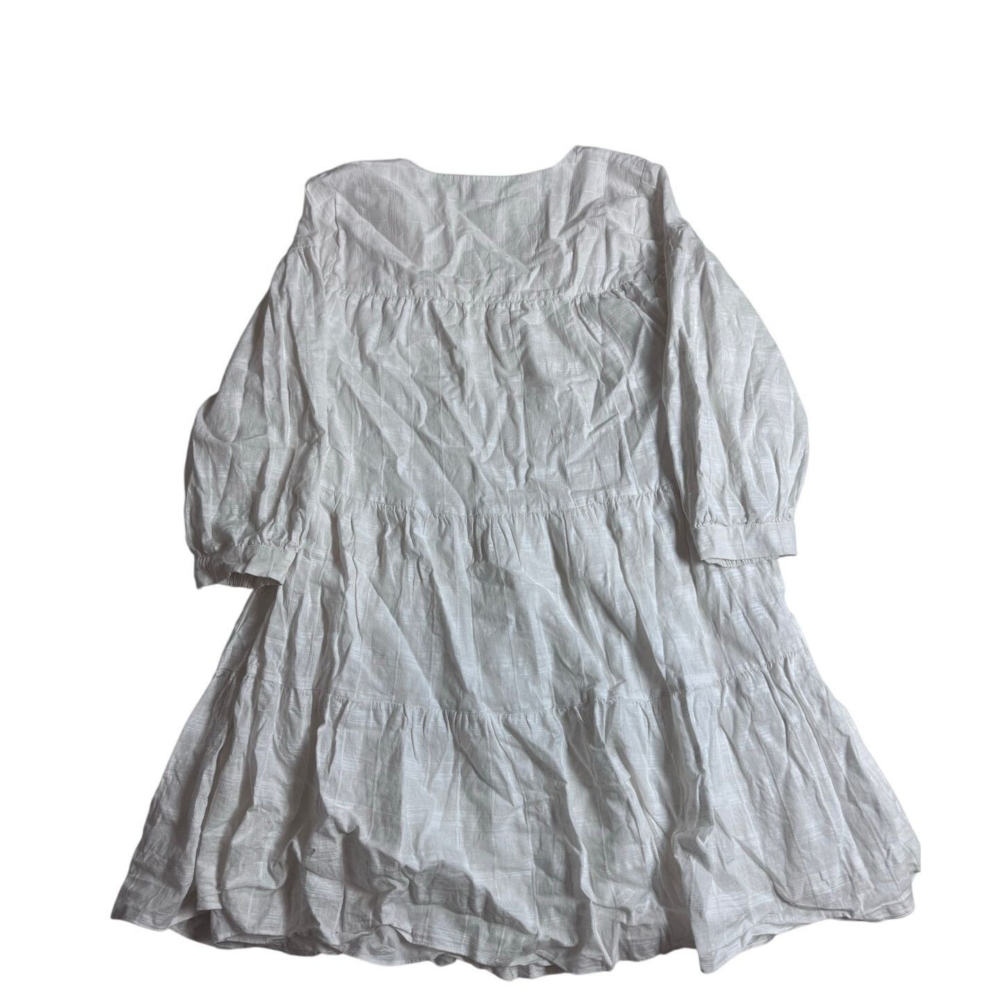 Other Witchery White Tiered Cotton Linen Blend Mini Dress Size 16 Size XXL / US 16-18 / IT 52-54 - 4 Thumbnail