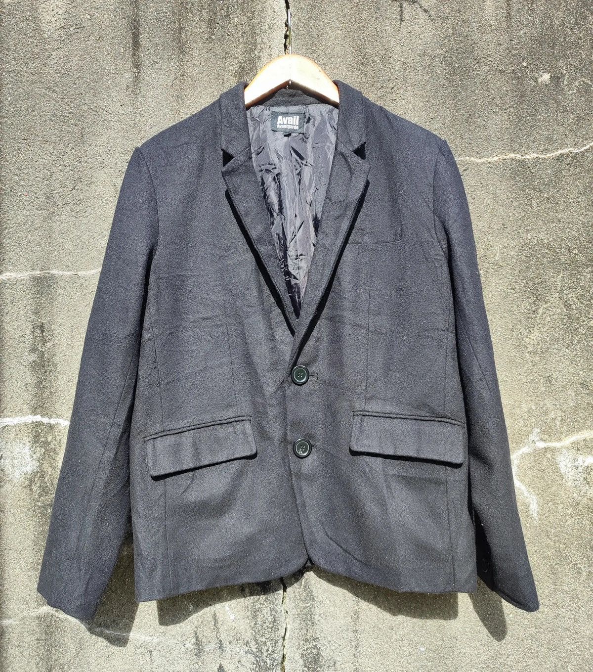 Designer × Japanese Brand Avail Avantgarde Black Casual Blazer Size 42R - 1 Thumbnail