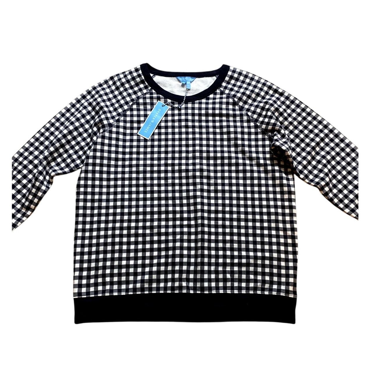 Other Draper James Natalie Gingham Cotton Crewneck Sweater Large Size L / US 10 / IT 46 - 2 Thumbnail