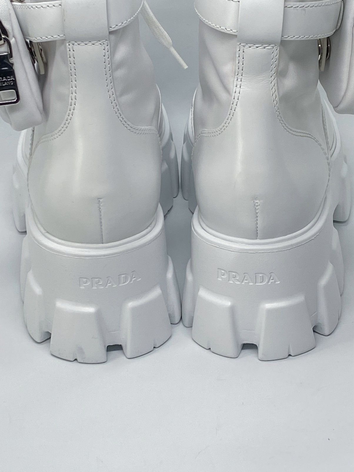 Prada Prada Monolith Leather and Re-Nylon Boots with Pouch size 40 Size US 10 / IT 40 - 7 Thumbnail