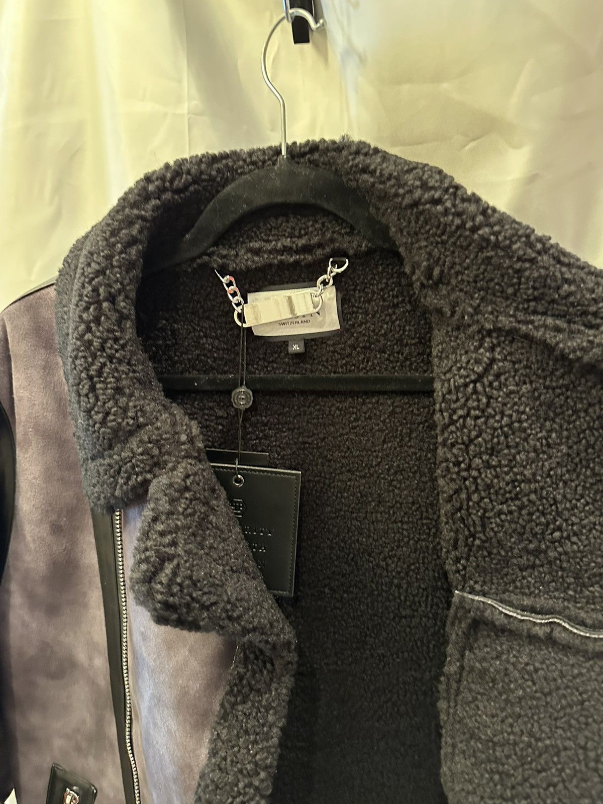 Philipp Plein Philipp Plein Biker Suede Sherpa Jacket Size US XL / EU 56 / 4 - 20 Thumbnail