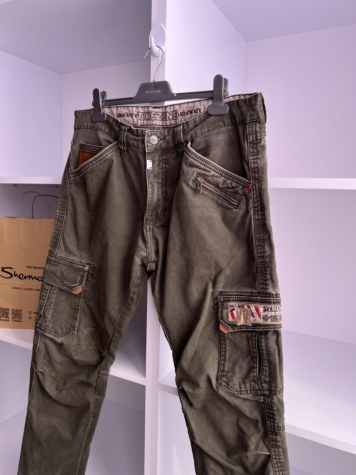 Designer × Vintage Vintage Timezone Archival Y2k Cargo pants Size US 36 / EU 52 - 4 Thumbnail