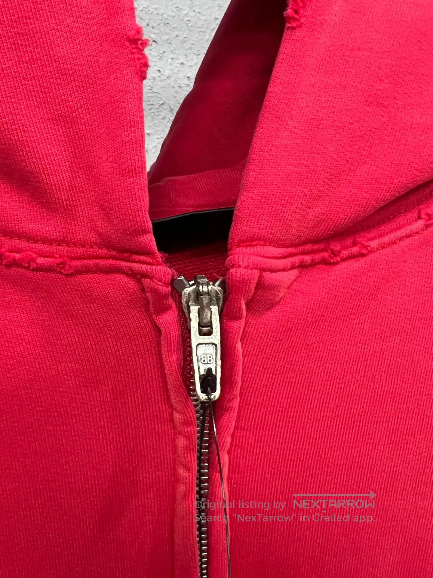 Balenciaga Balenciaga Red Tape Print Zip-Up Hoodie| Size US S / EU 44-46 / 1 - 3 Thumbnail