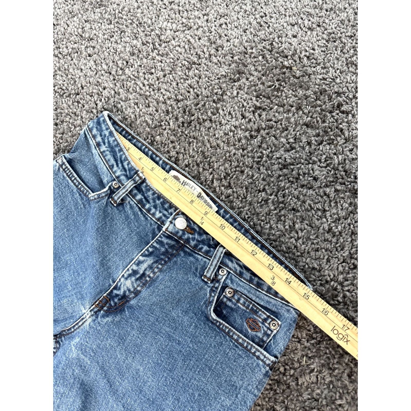 Harley Davidson VINTAGE Harley-Davidson Jeans Womens 8 Bootcut Denim 30x31 Blue Medium Wash 5-Pocket Regular US Theme Mens Womens Girls? Size 30" / US 8 / IT 44 - 4 Thumbnail