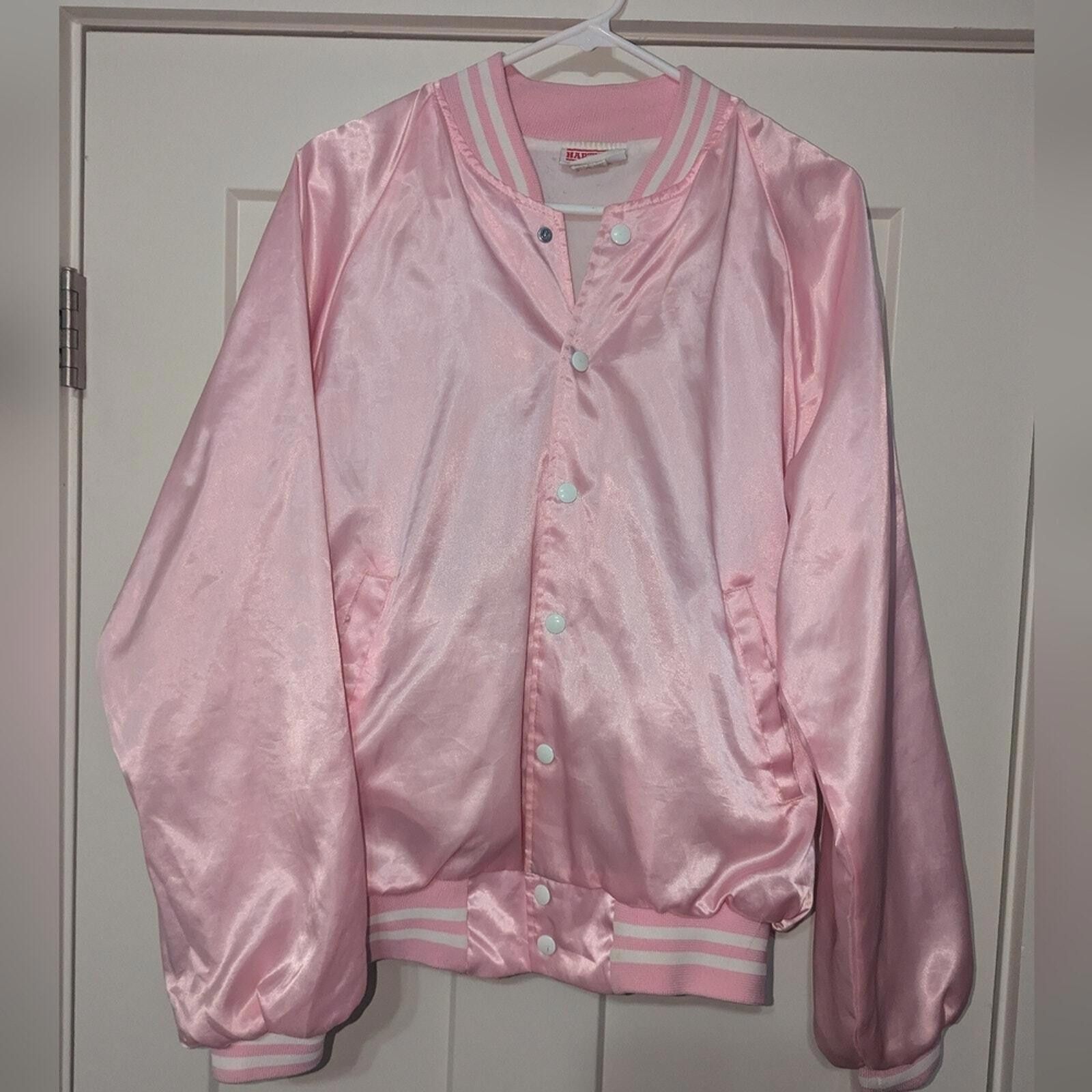 Designer Vintage Hartwell Pink Varsity Womens Jacket Windbreaker M Size M / US 6-8 / IT 42-44 - 2 Thumbnail