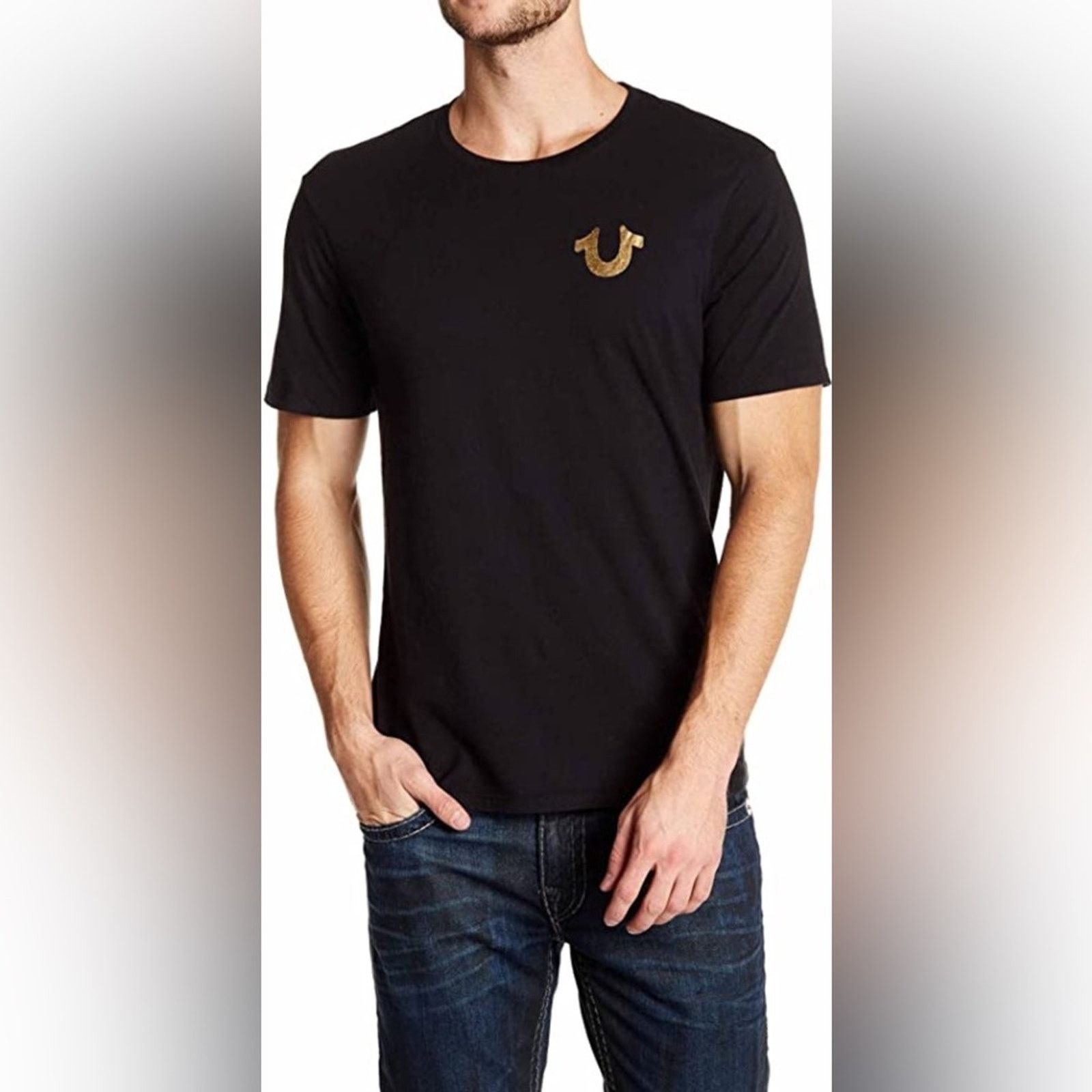 True Religion True Religion Men's Buddha Metallic Short Sleeve Tee Size US XXL / EU 58 / 5 - 1 Thumbnail