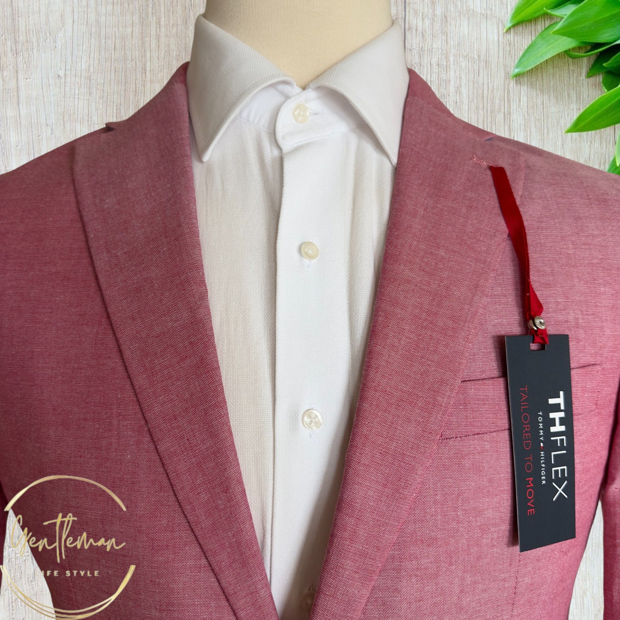 Tommy Hilfiger TOMMY HILFIGER Mens Blazer Sport Coat Jacket 40R Pink Size 40R - 2 Thumbnail