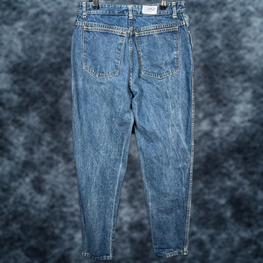 Vintage VINTAGE LaCetch Womens Jeans 13 High-Waisted Studded Denim Cotton Made In USA Size 34" / US 12 / IT 48 - 1 Thumbnail