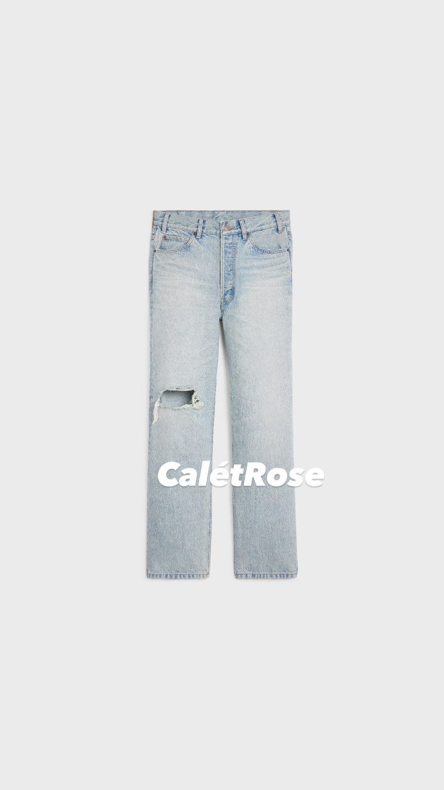 Celine $1.3k SS25 Celine knee rip Wesley jeans breezy point Hedi 30 Size US 30 / EU 46 - 1 Thumbnail