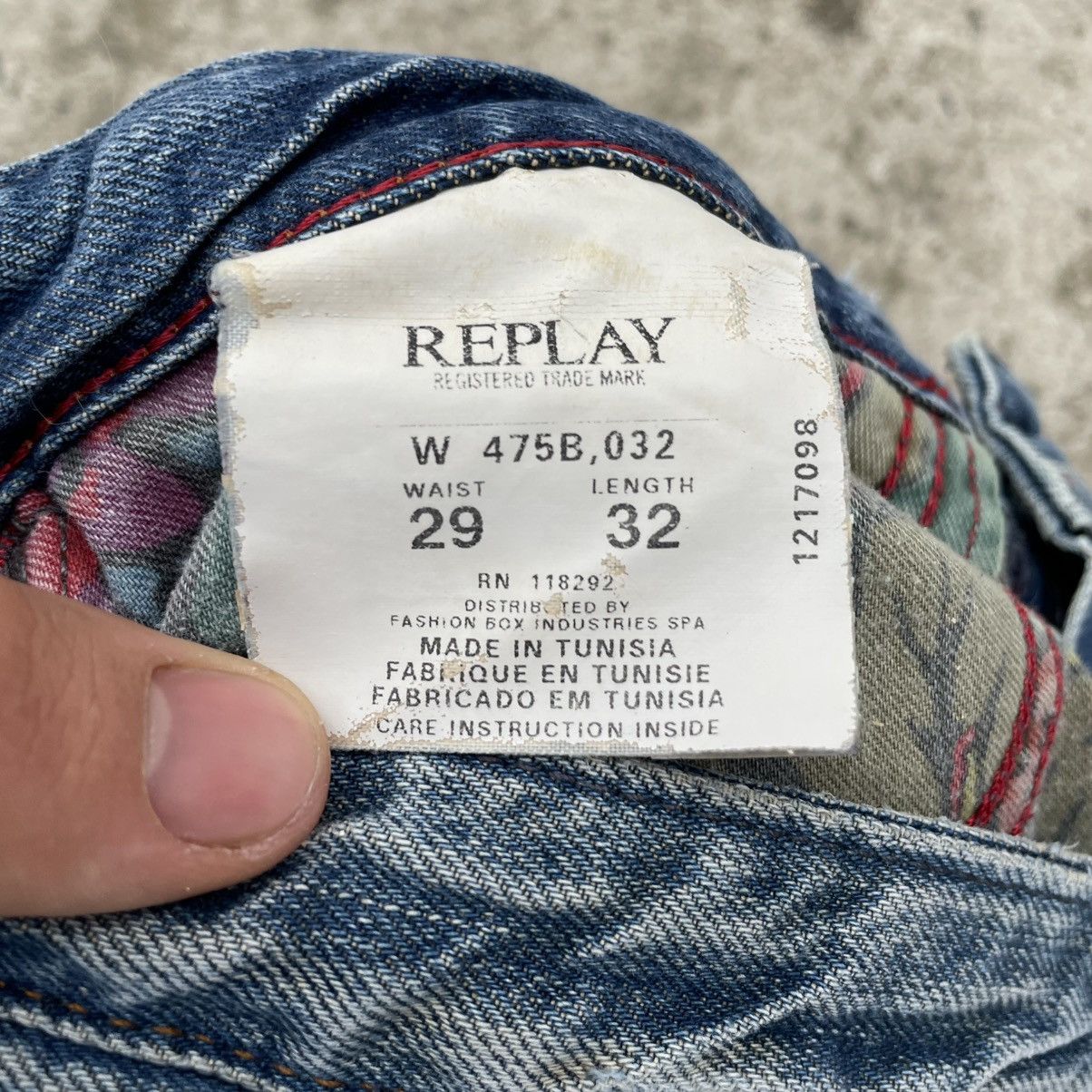 Replay Vintage Women’s Replay Jeans Size W29xL32 Straight Y2K 00s Size 29" - 7 Thumbnail