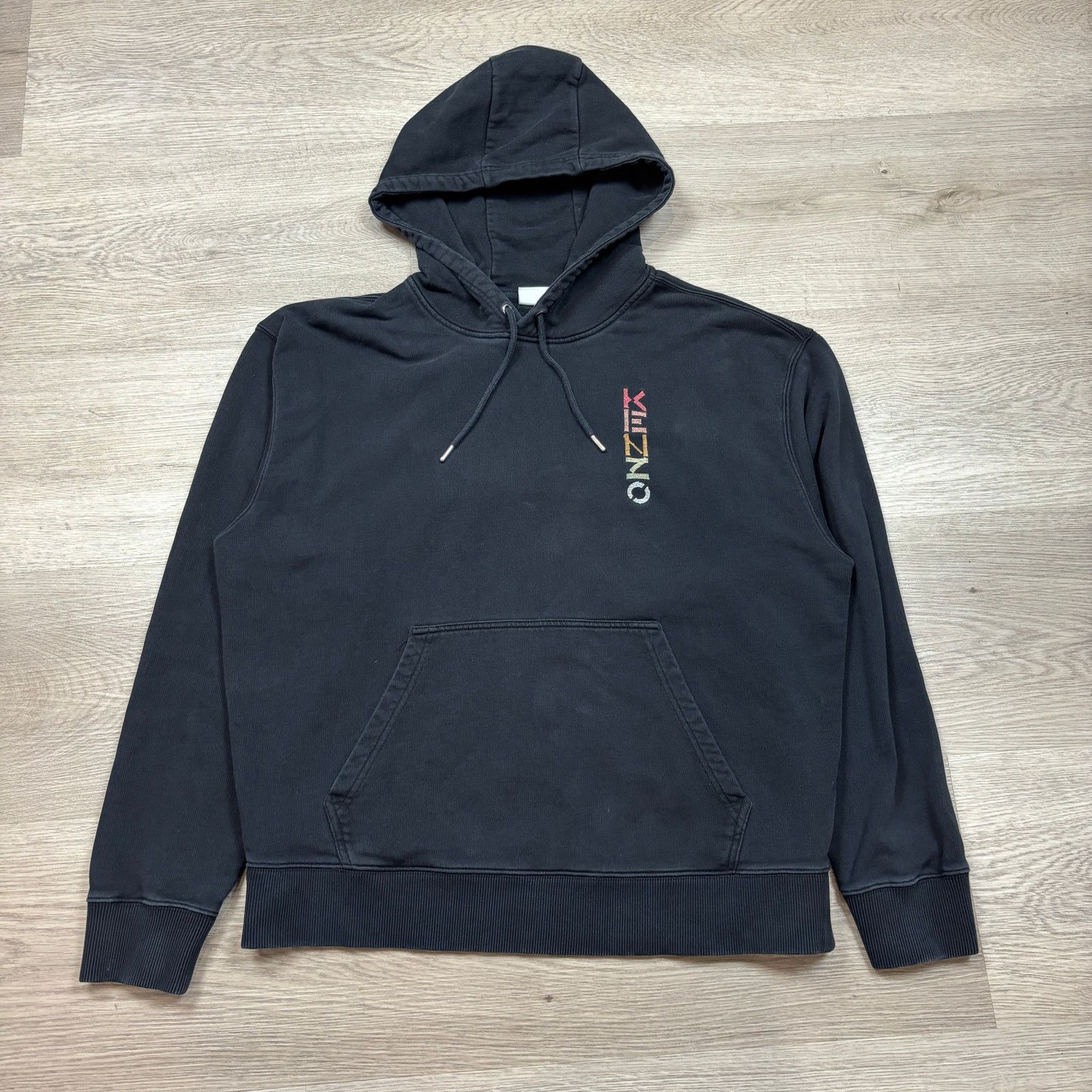 Kenzo Kenzo Embroidered Spellout Rainbow Logo Oversized Hoodie M Size US M / EU 48-50 / 2 - 2 Thumbnail