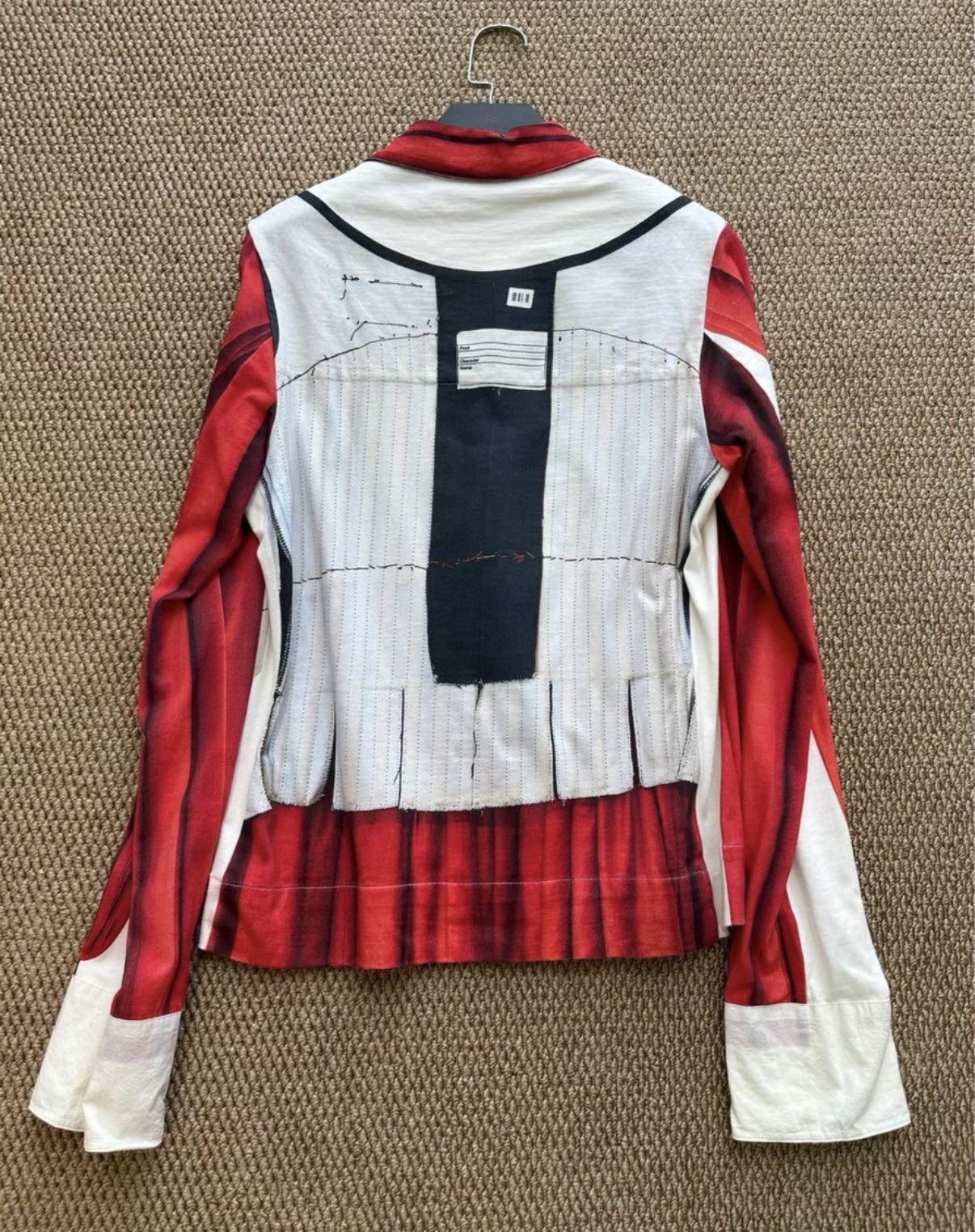 Stefan Cooke Stefan Cooke Red & Black Fake Two-Piece Print Jacket K23 Size US S / EU 44-46 / 1 - 5 Thumbnail